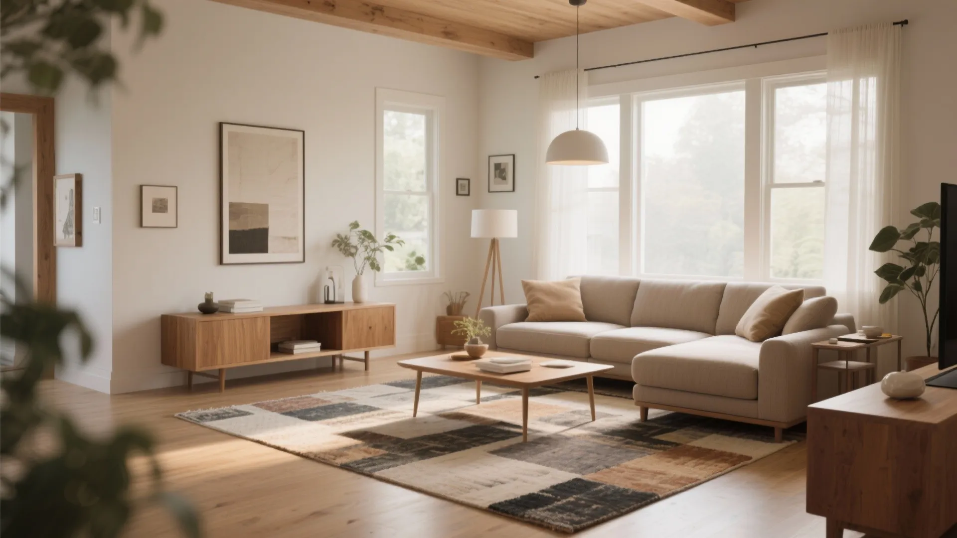 6. Floating Furniture Arrangement