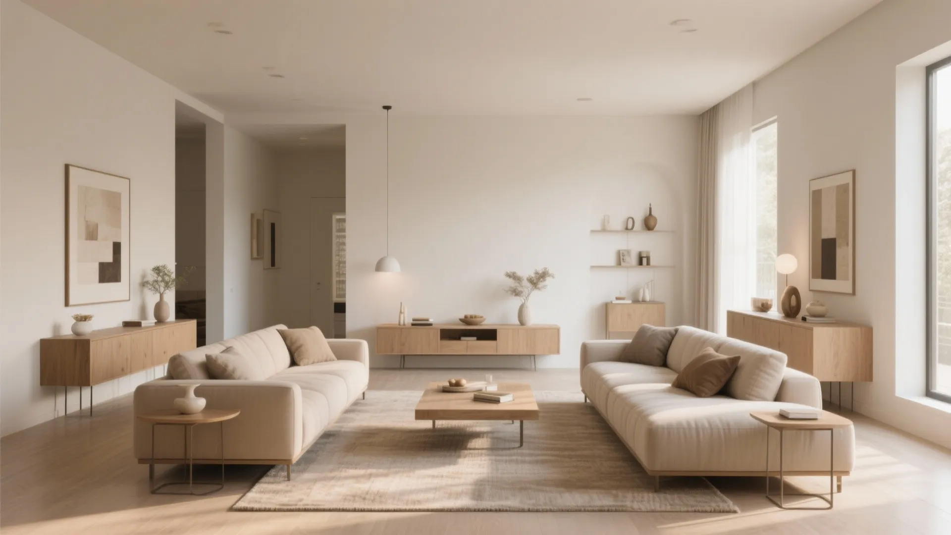 2. Floating Furniture Arrangement