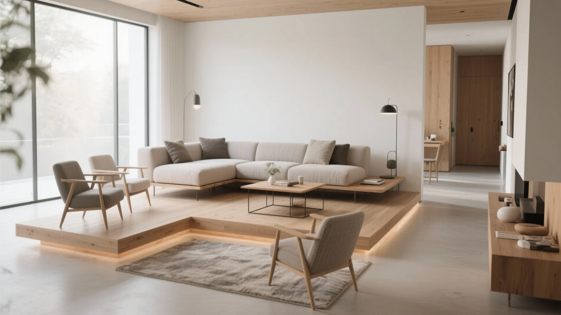 2. Floating Furniture Arrangement