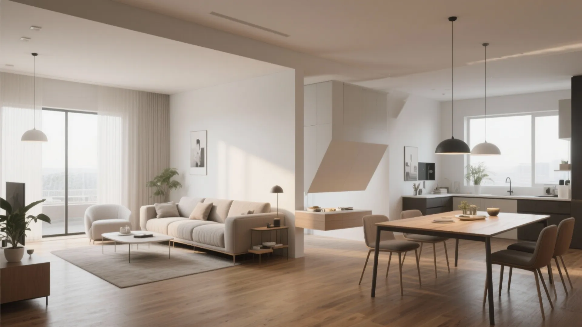 2. Floating Furniture Zones