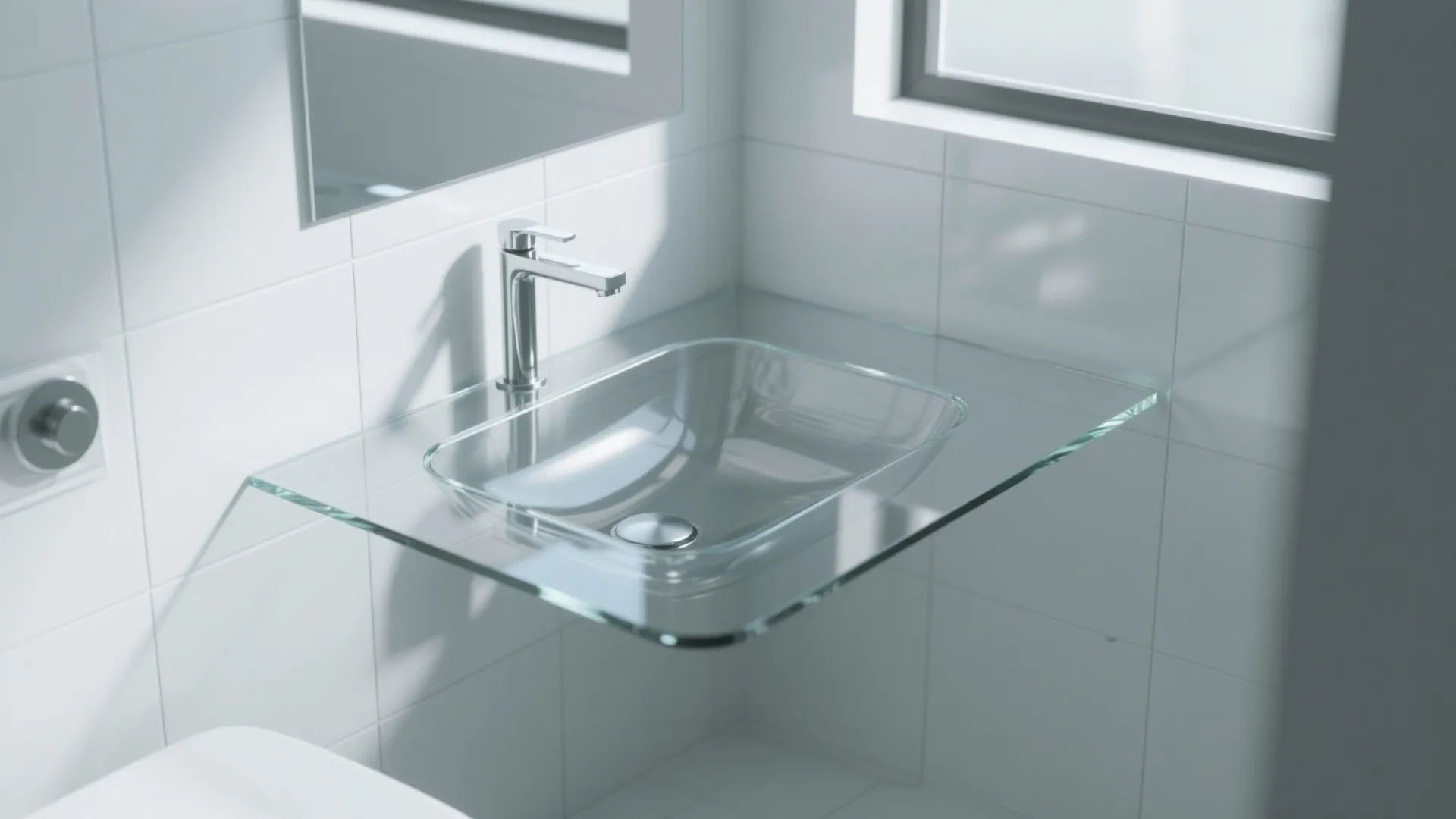 4. Floating Glass Sink