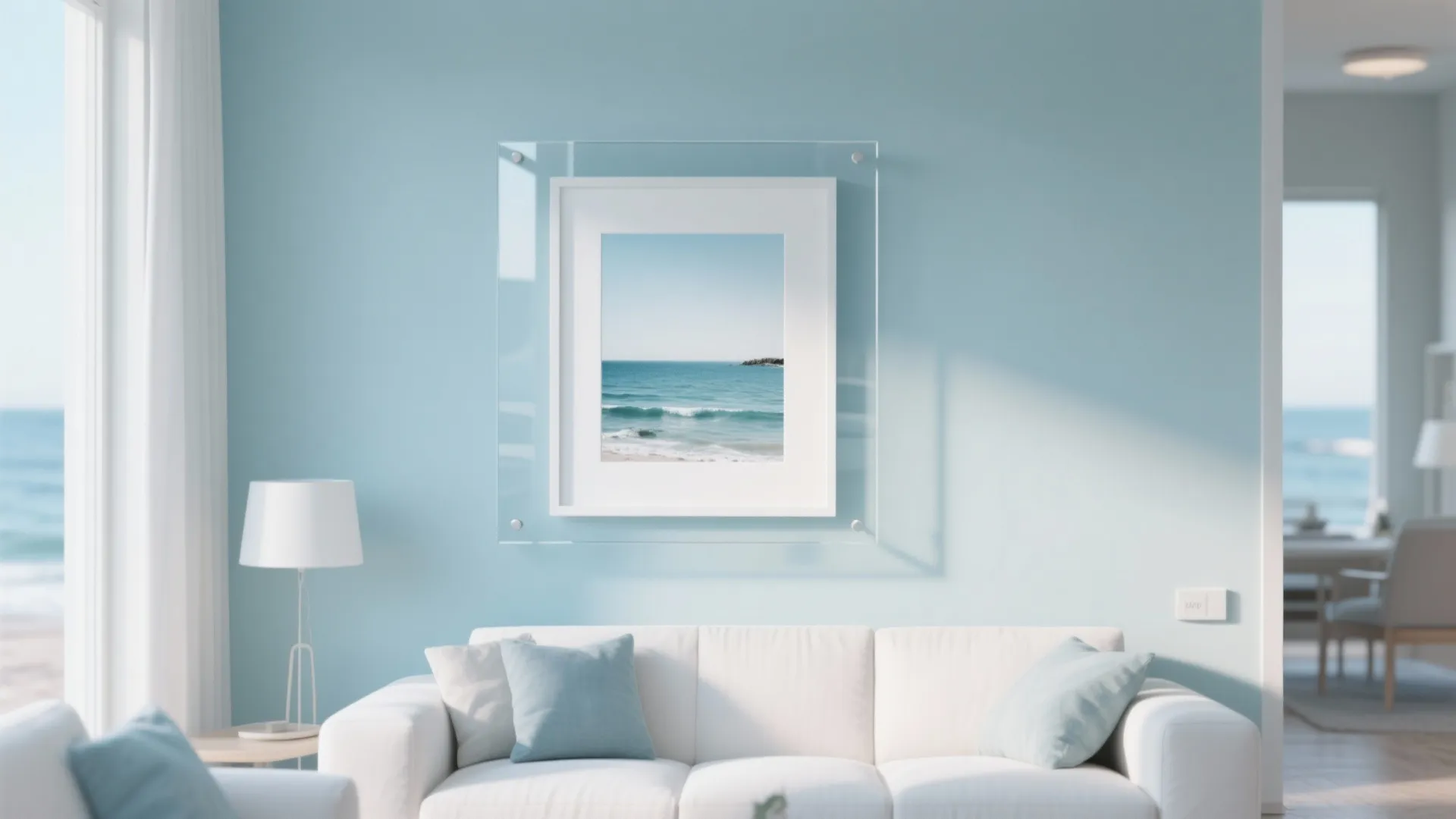 Floating frame for airy elegance
