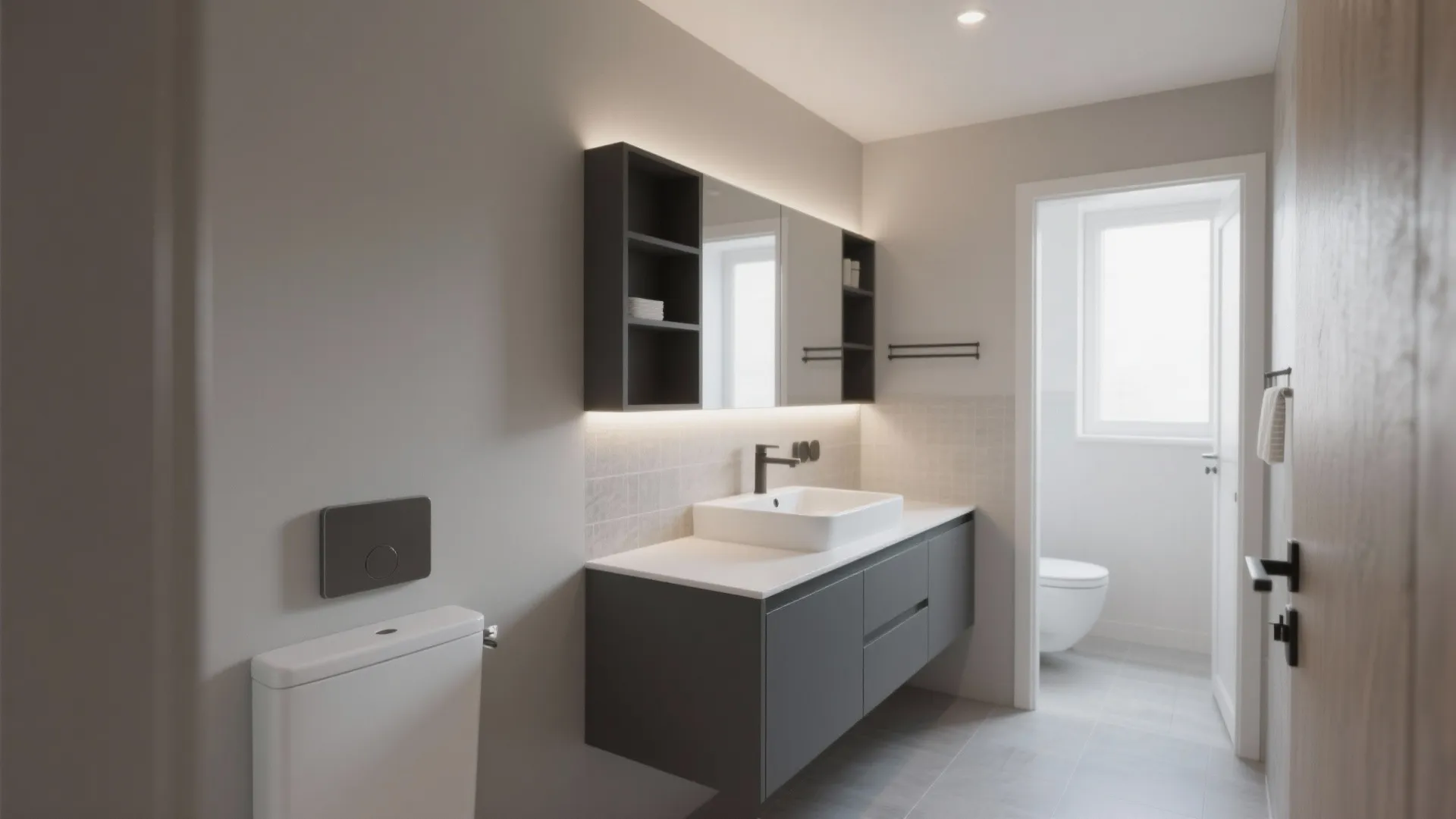 3. Floating Vanity Illusion