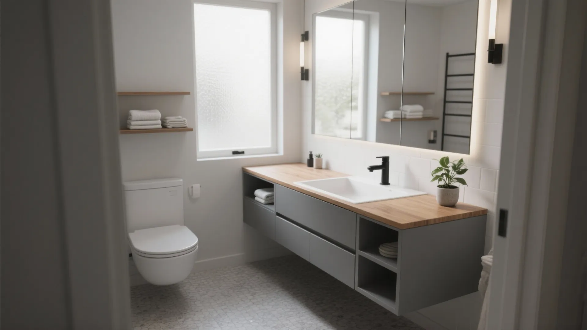 30-Inch Grey Bathroom Vanity Ideas: Five small-space design inspirations for a 30-inch grey bathroom vanity, from a designer who’s made plenty of rookie mistakes