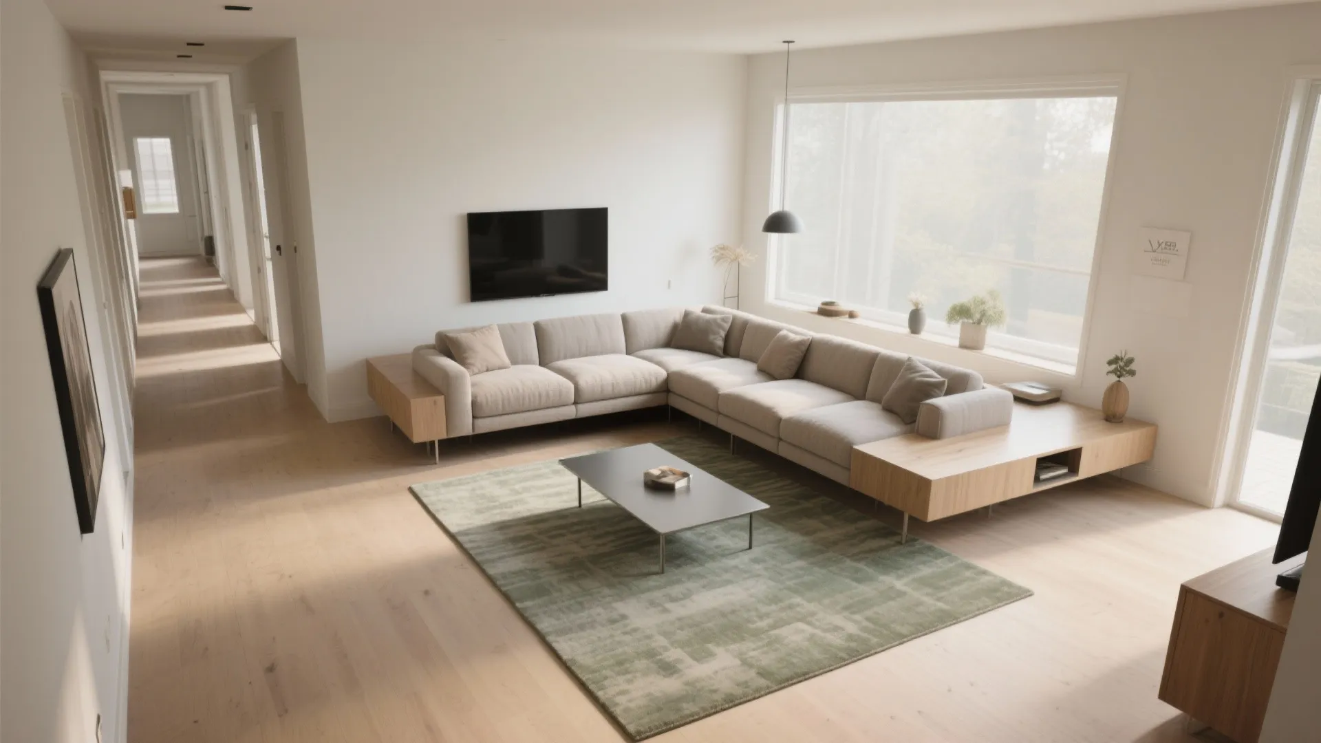 Floating L Island: Pull It Off the Walls to Define Zones