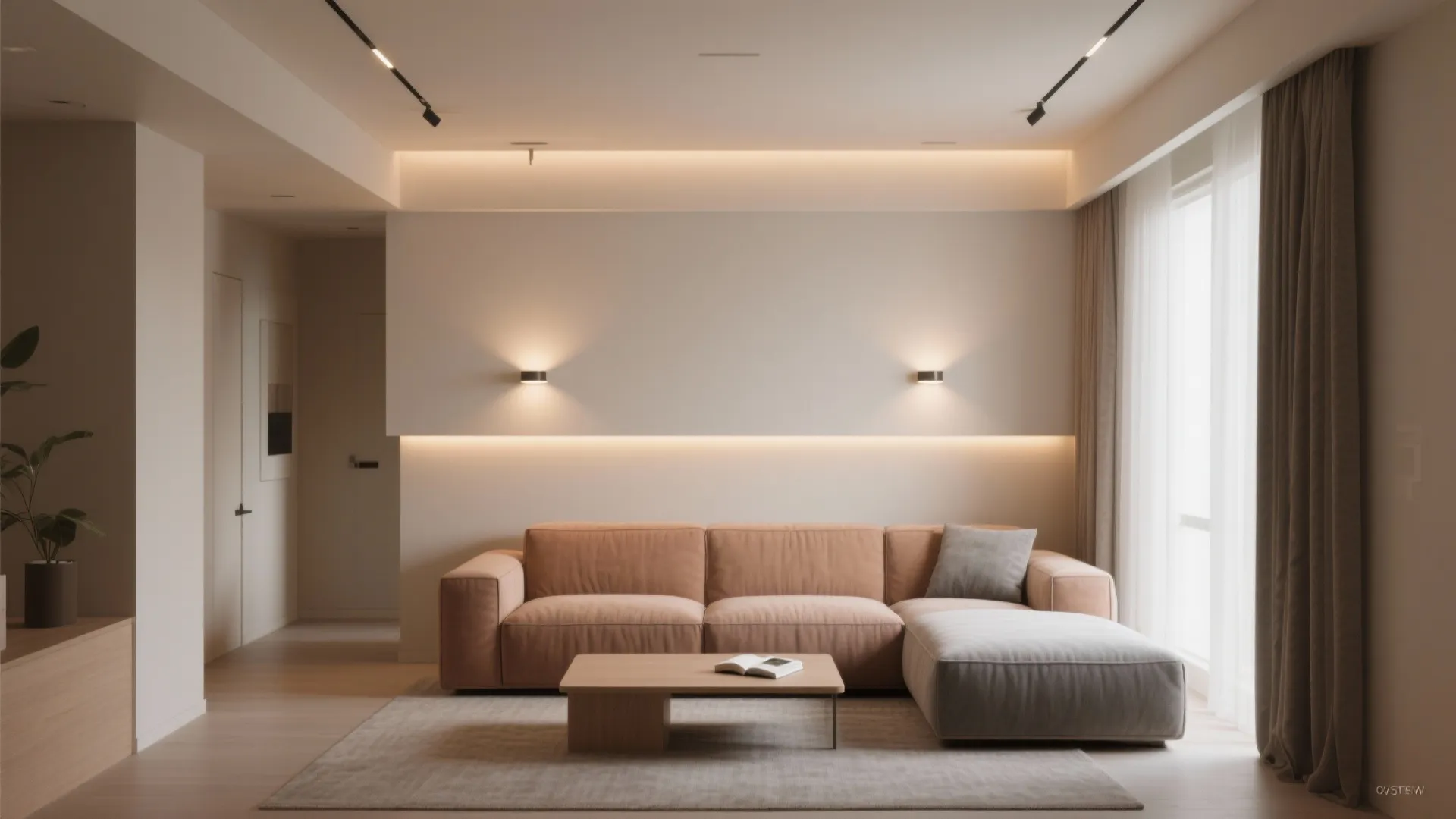 3) Central POP “Floating Island” Above the Sofa