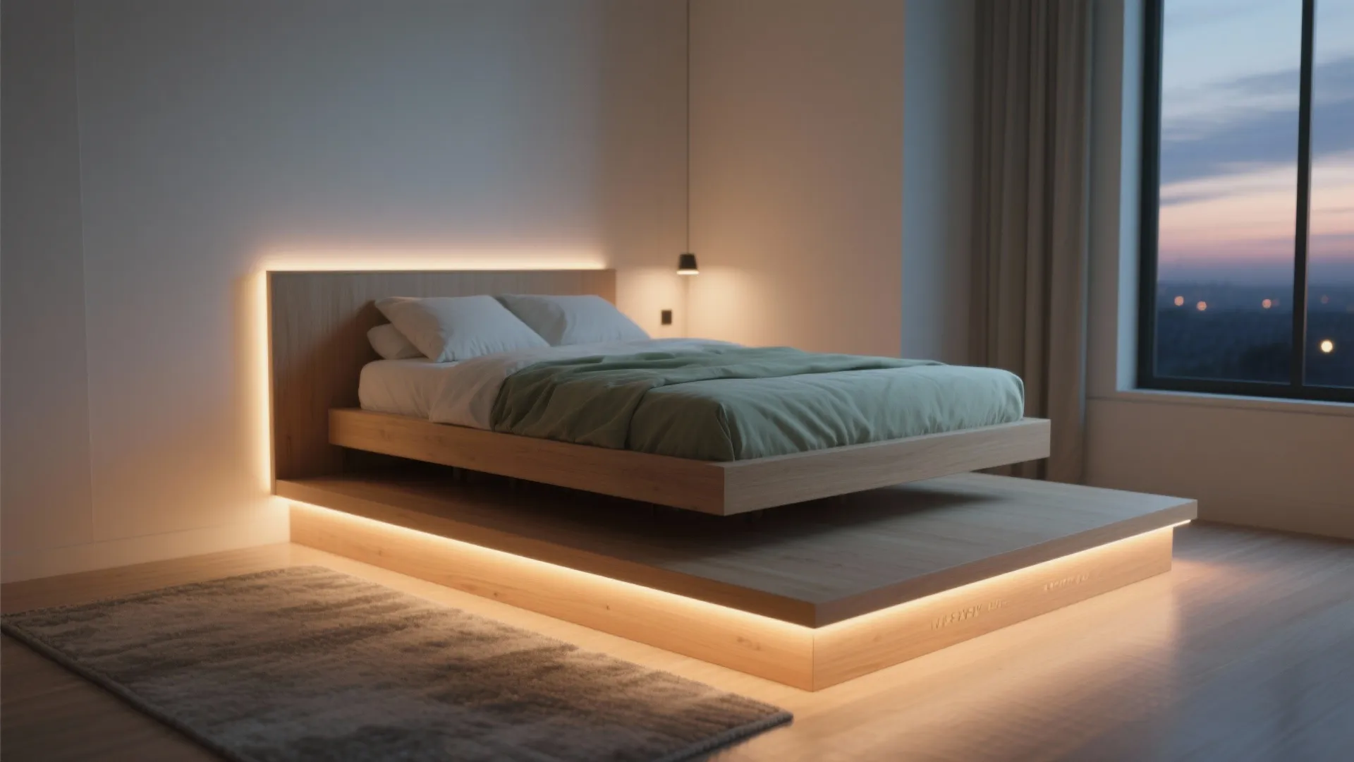 Floating King Frame with Soft Underglow