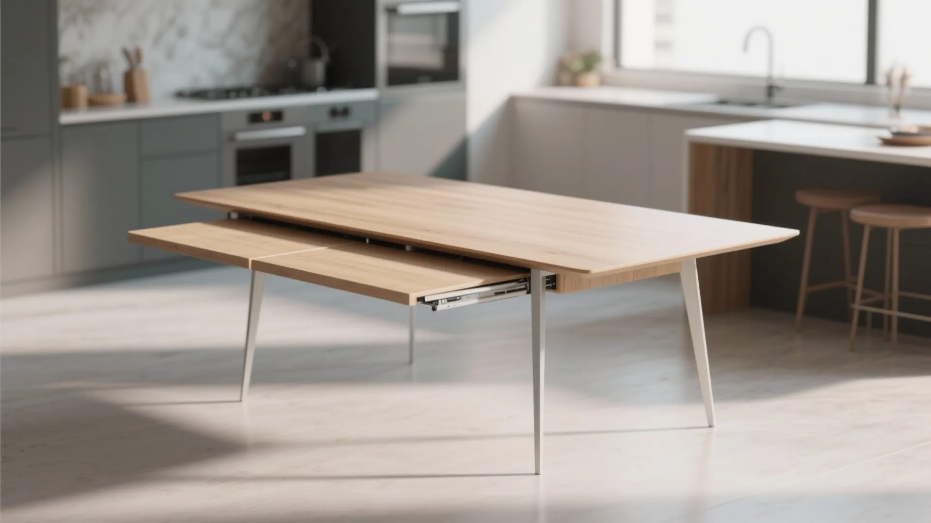 Idea 3: Floating Table Extension with Slim Legs