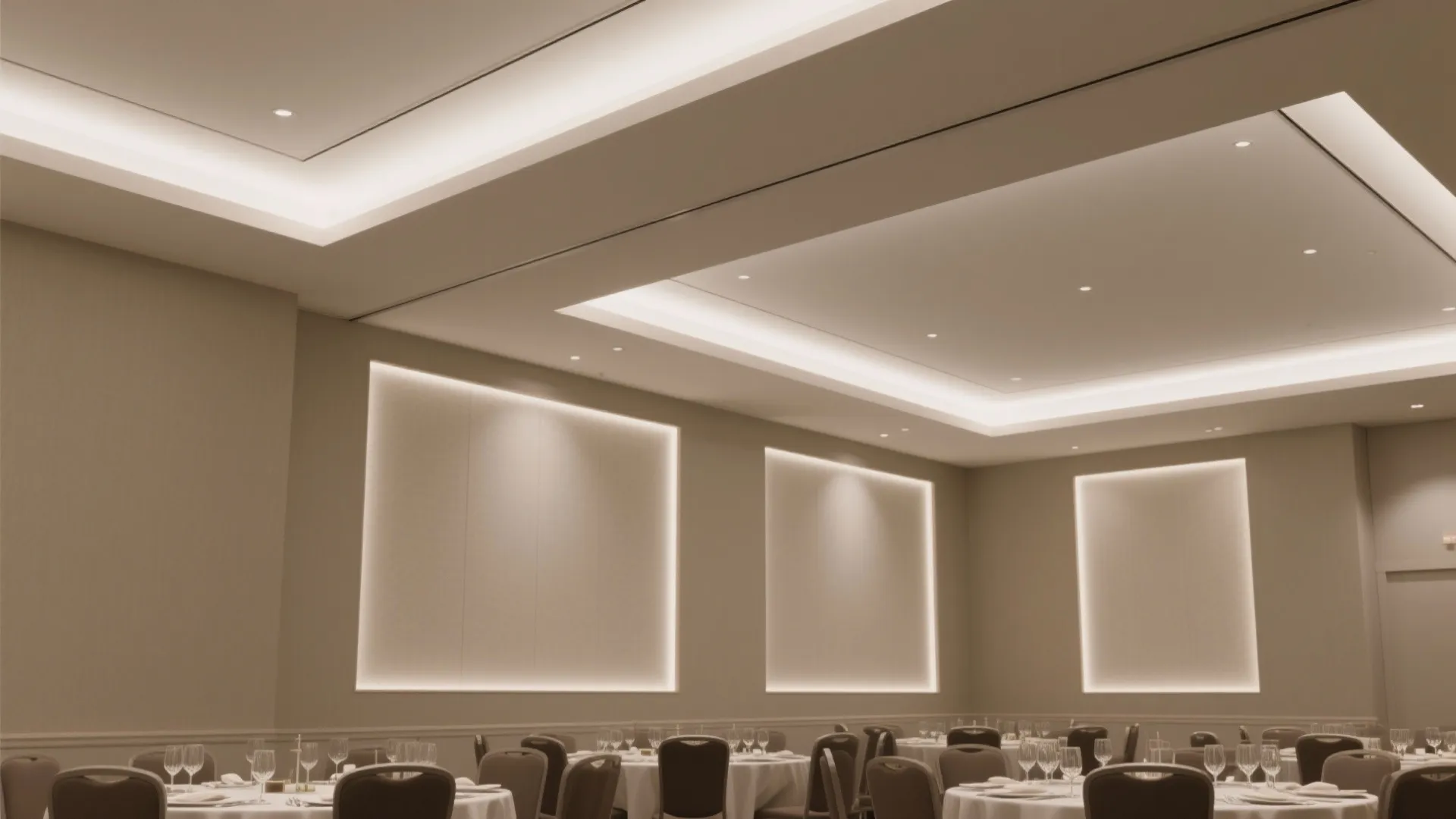 1) Floating planes with concealed LED coves