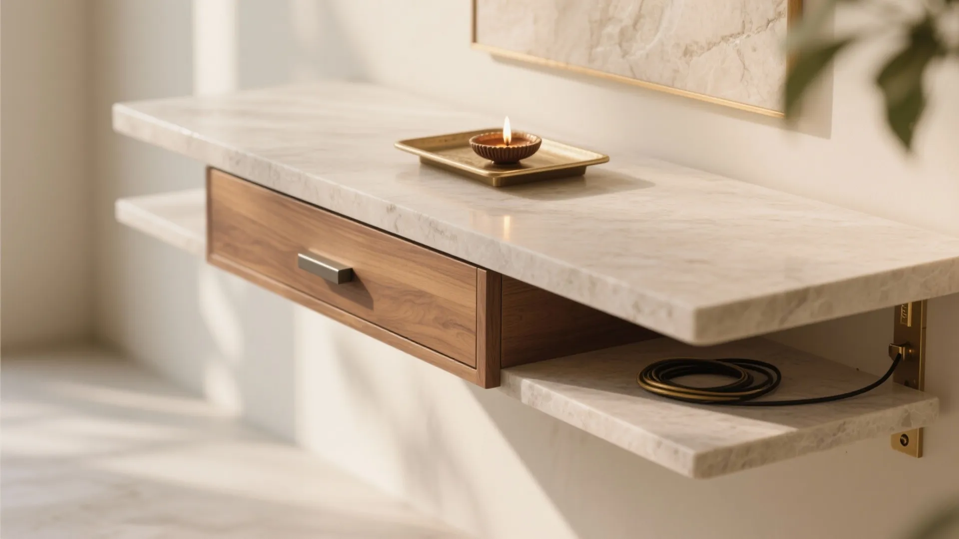 Floating Ledge Altar With Hidden Storage