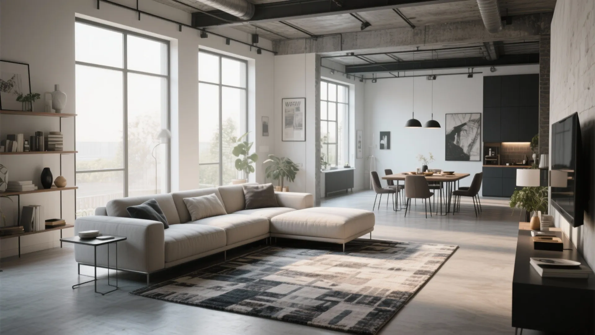 Floating L Shape Arrangement