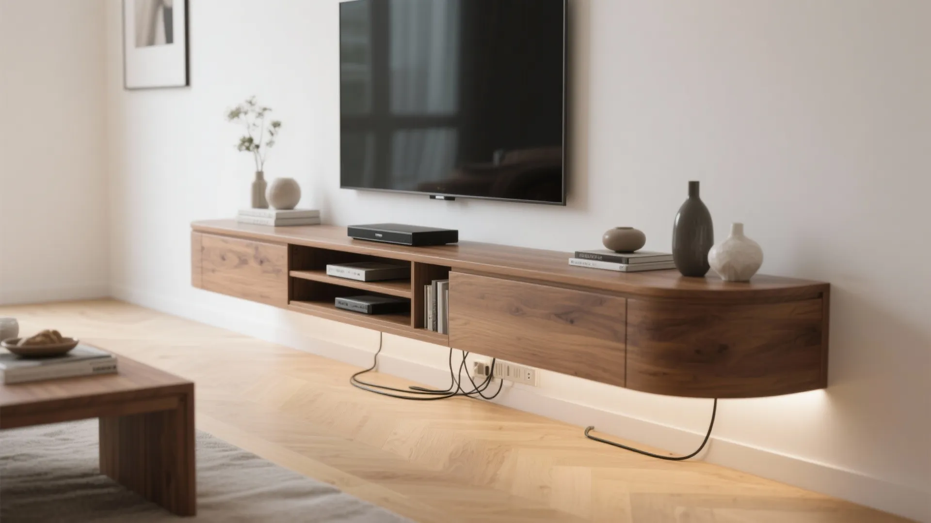 5. Floating Media Cabinet