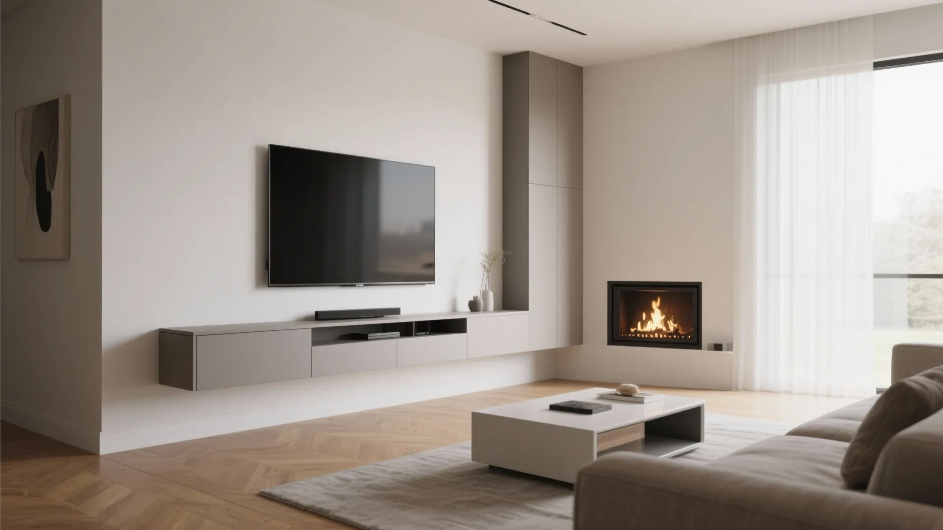 2. Floating media console