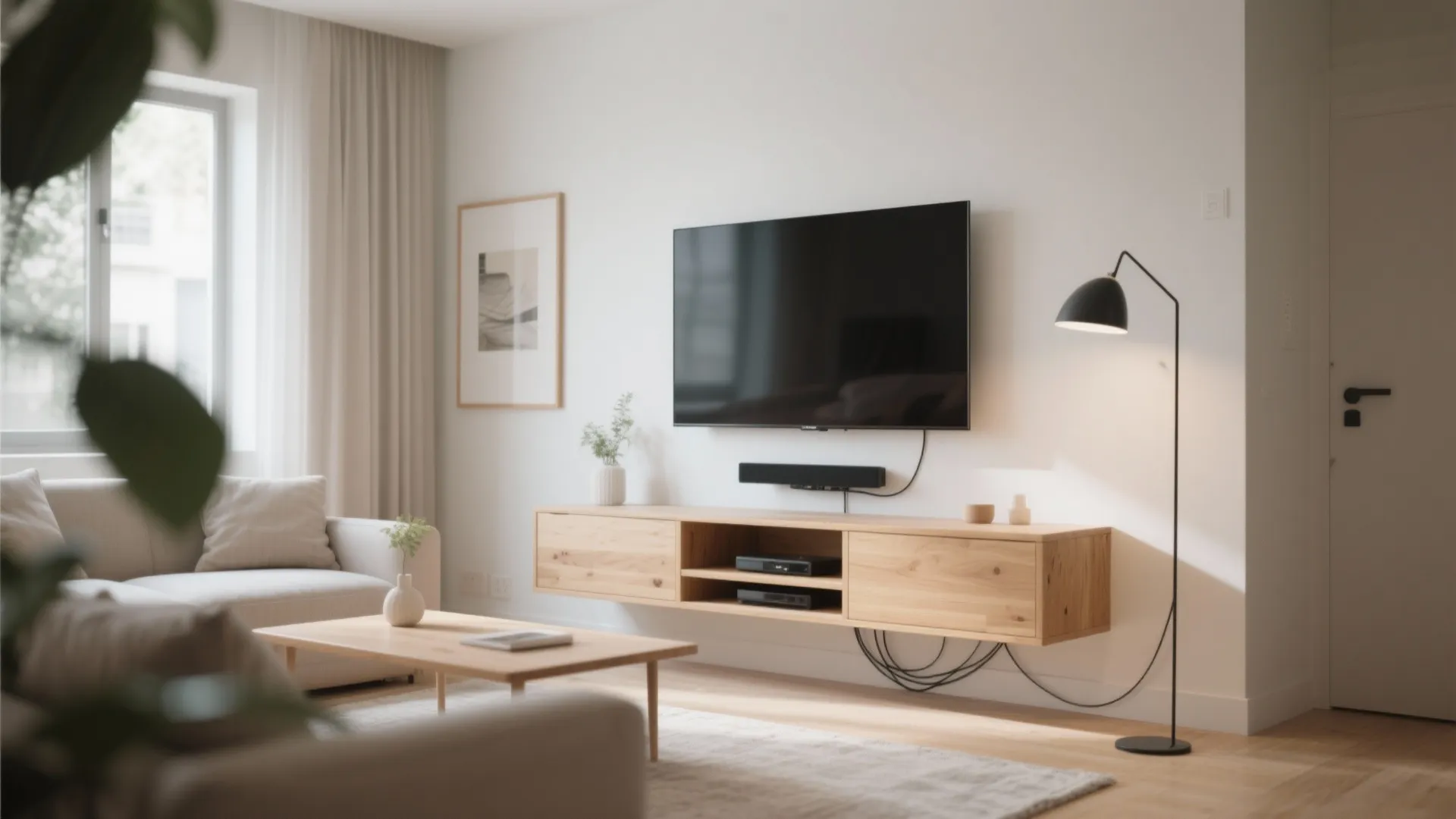Floating media console