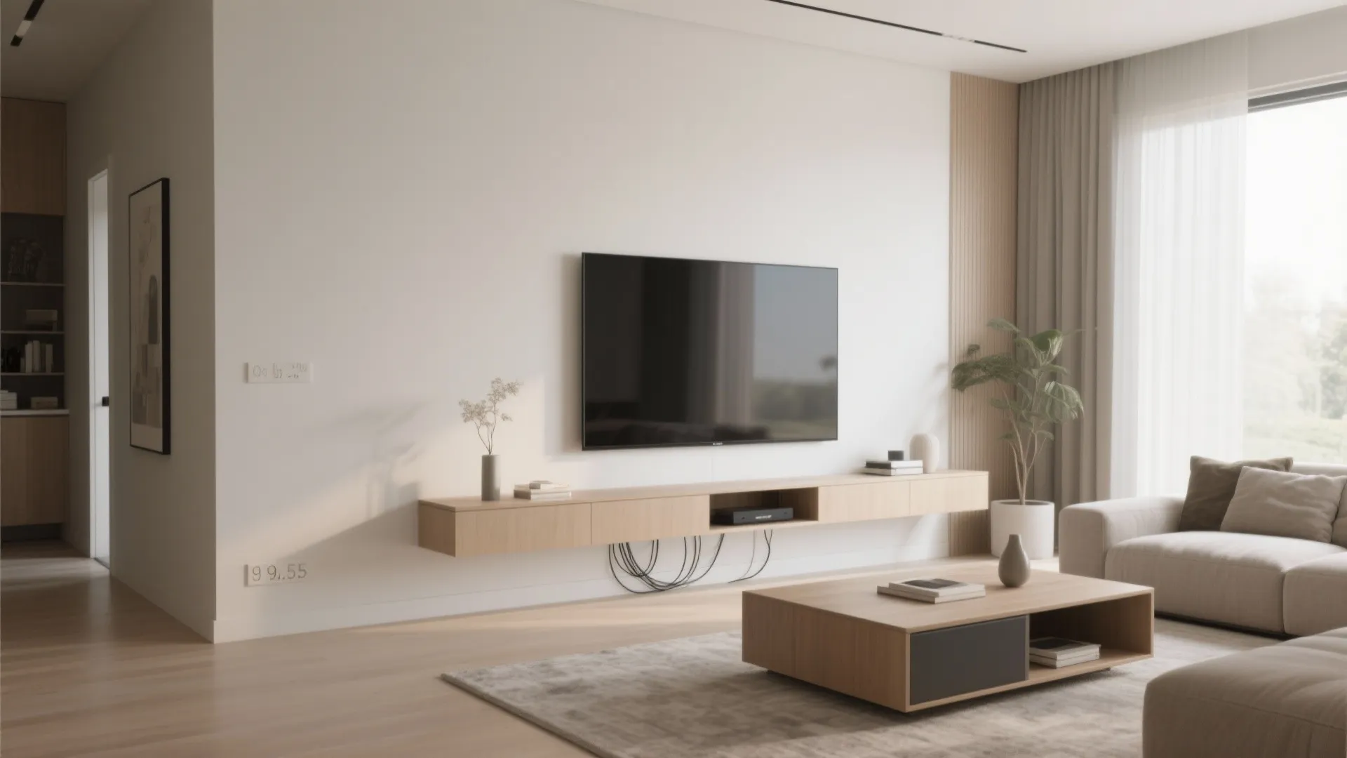 3. Floating media console