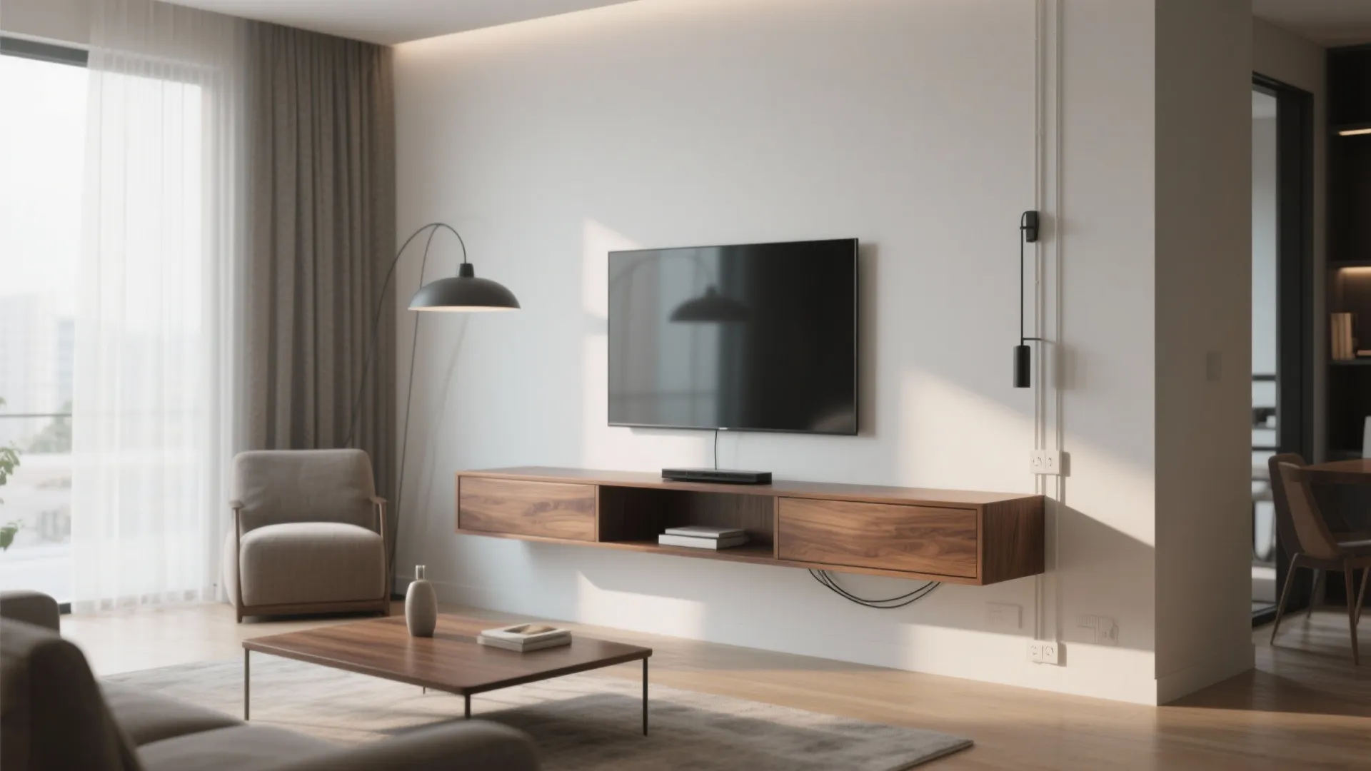 3. Floating Media Console