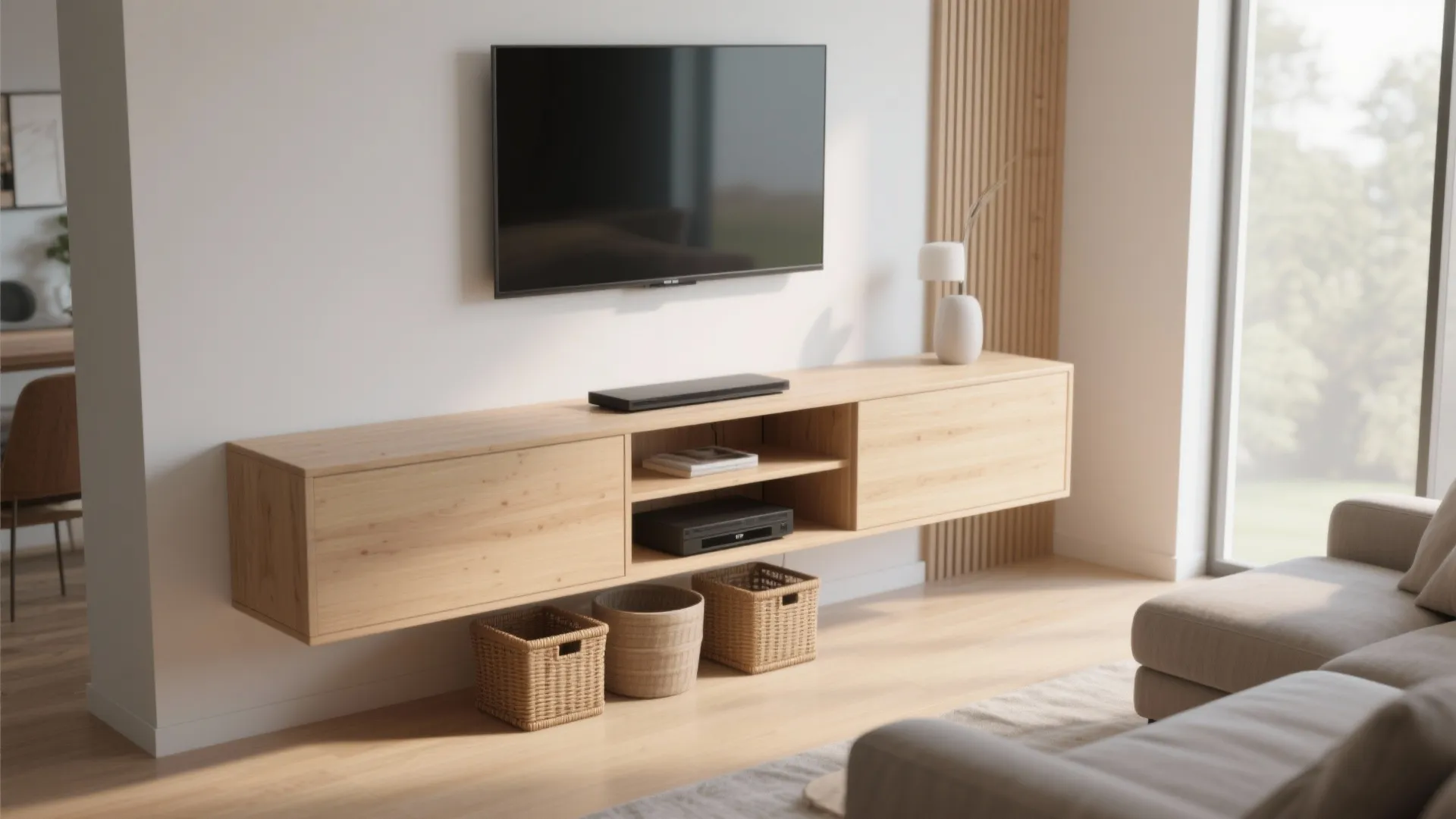 4. Floating media console