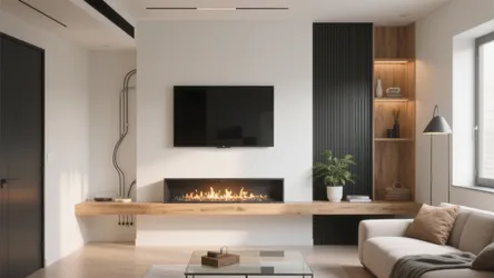 DIY Electric Fireplace and TV Wall: 5 Ideas