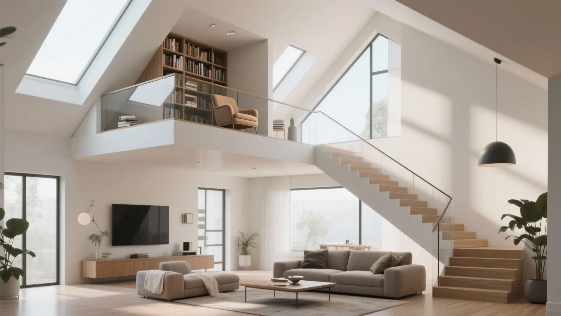 6. Floating Mezzanine or Loft Space