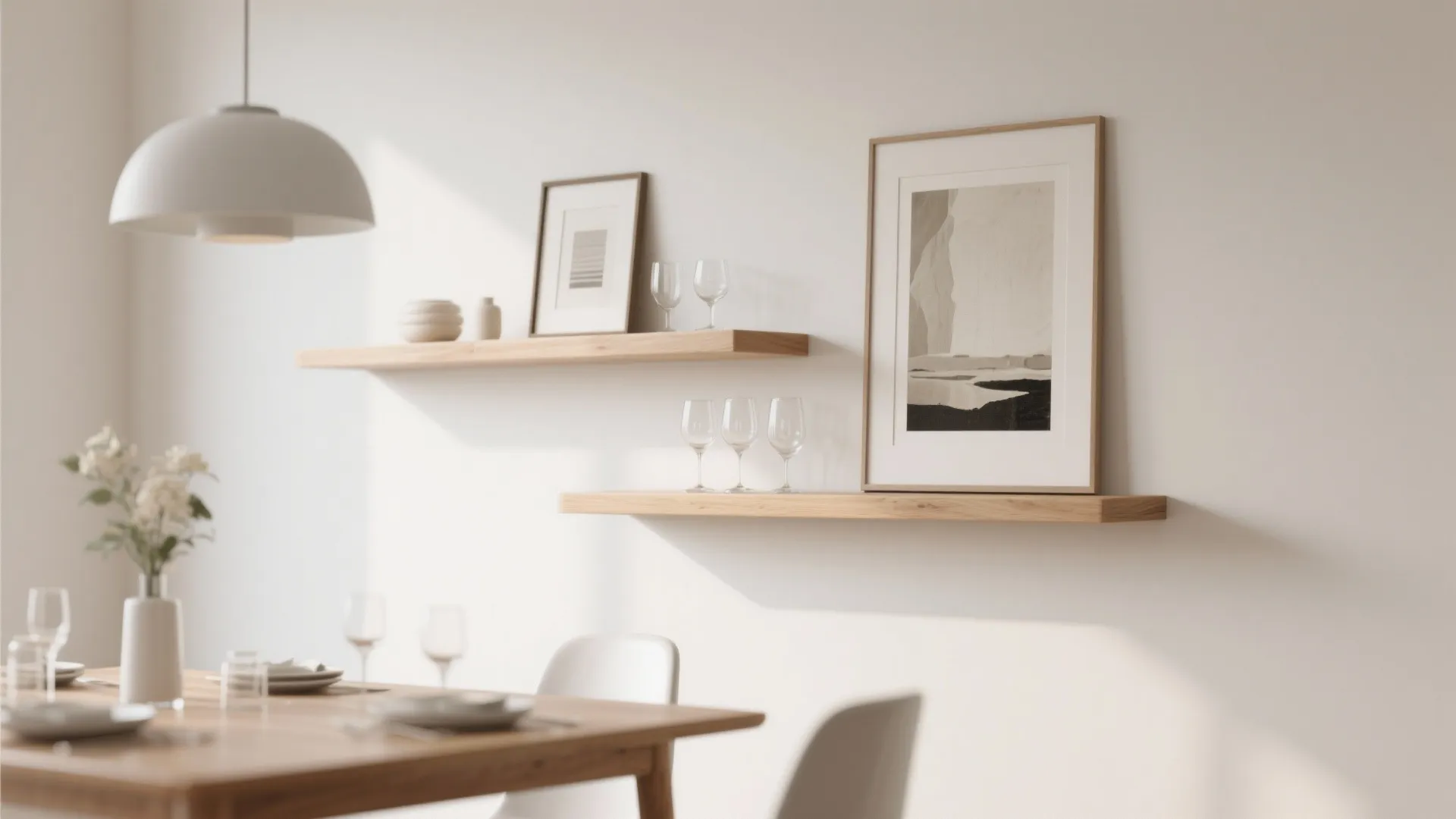 2. Floating Minimalist Shelves