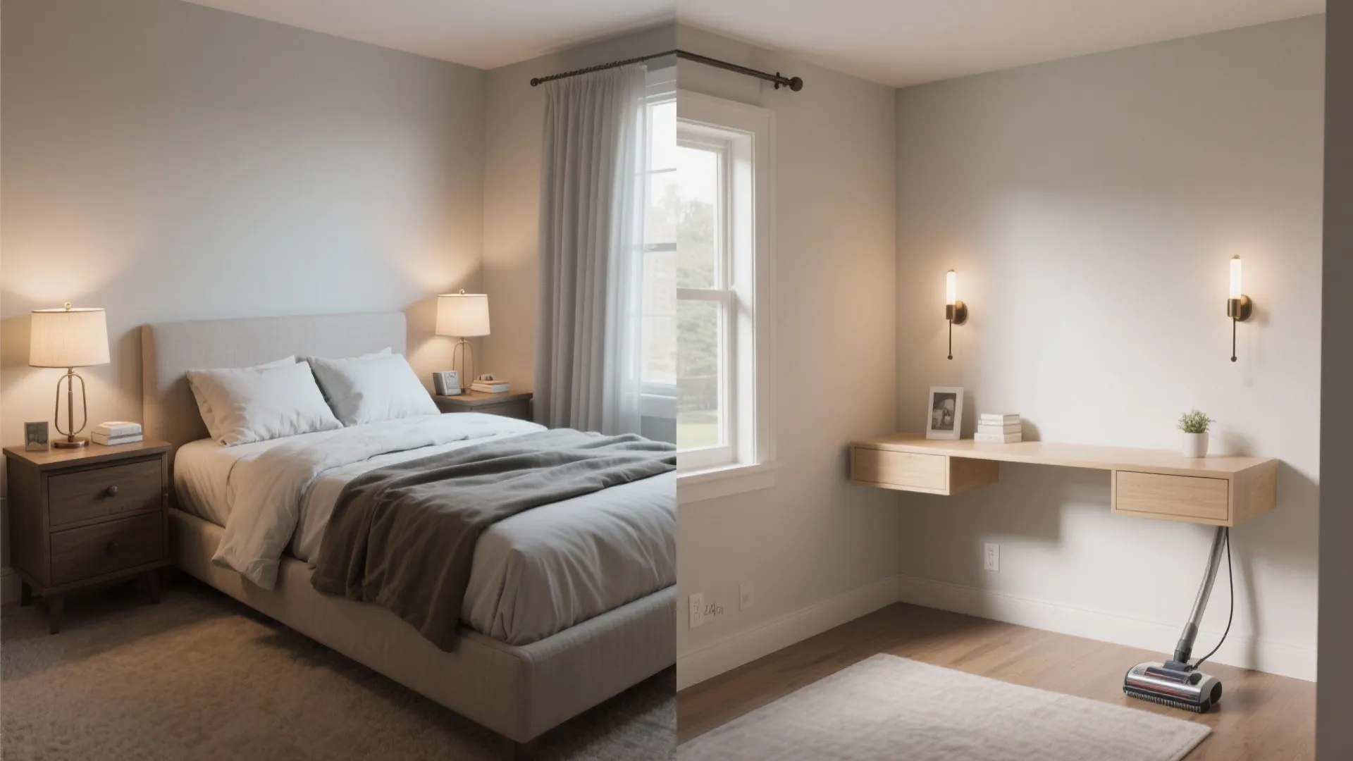 5) Float the nightstands, tuck lighting, and go narrow