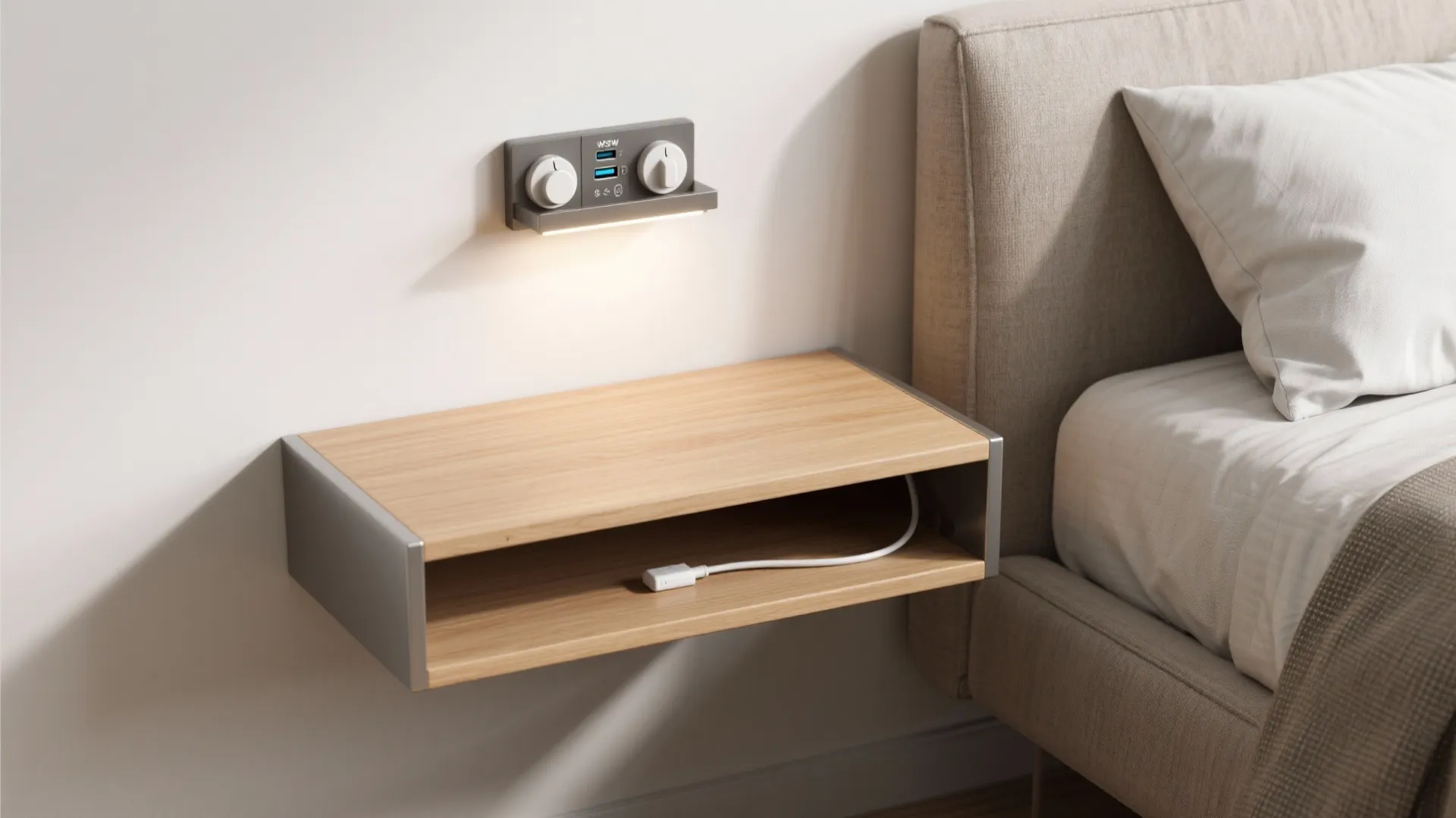 5) Float the nightstands, tuck lighting, and go narrow