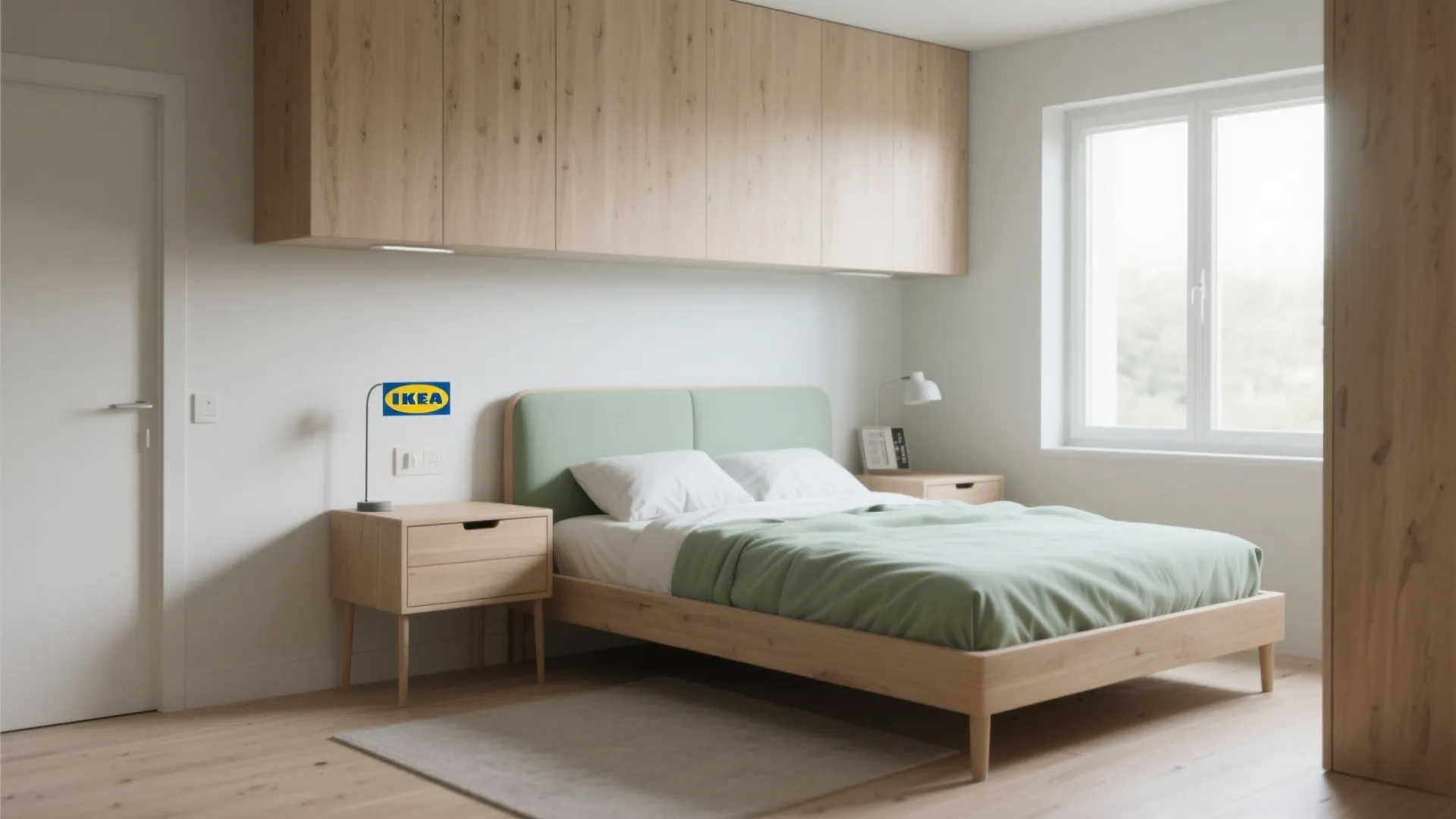 1. Floating Nightstands for More Floor Space