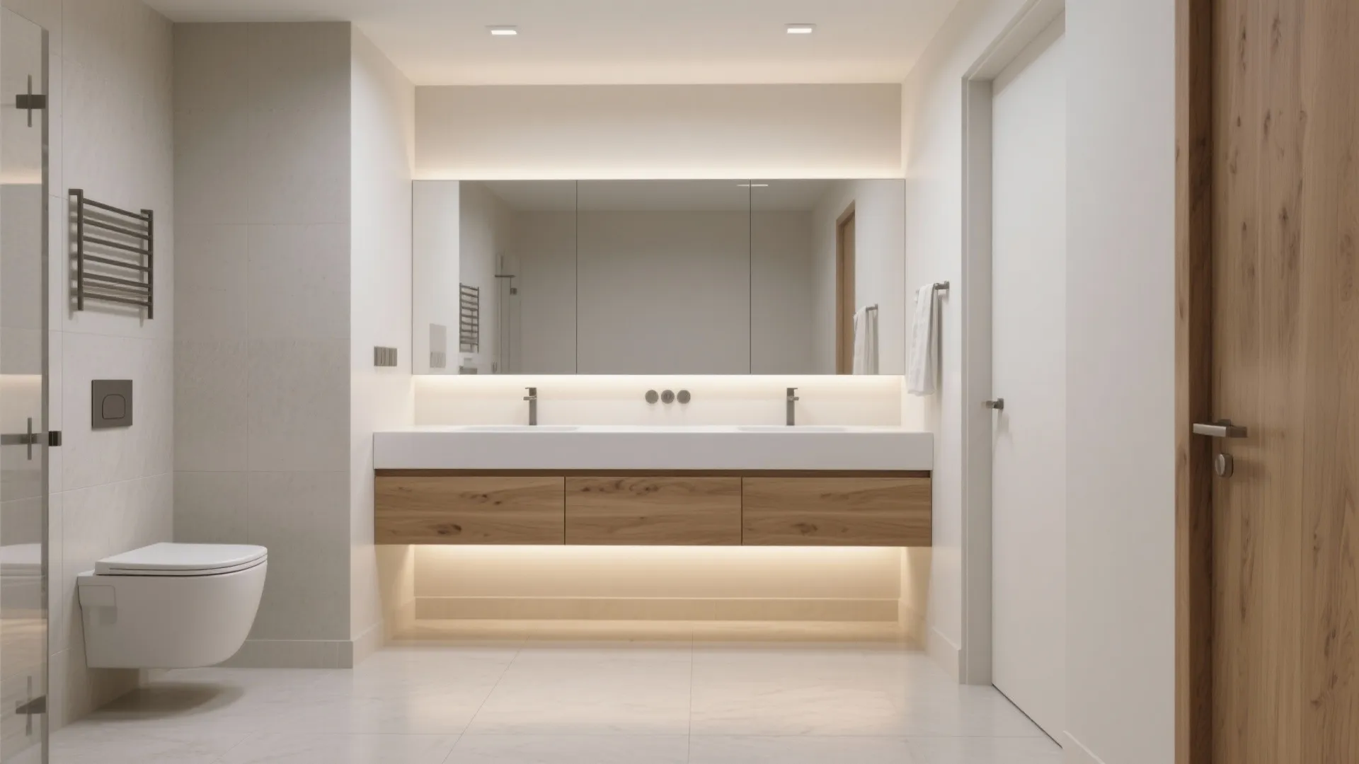 1. Floating Vanity for Visual Space