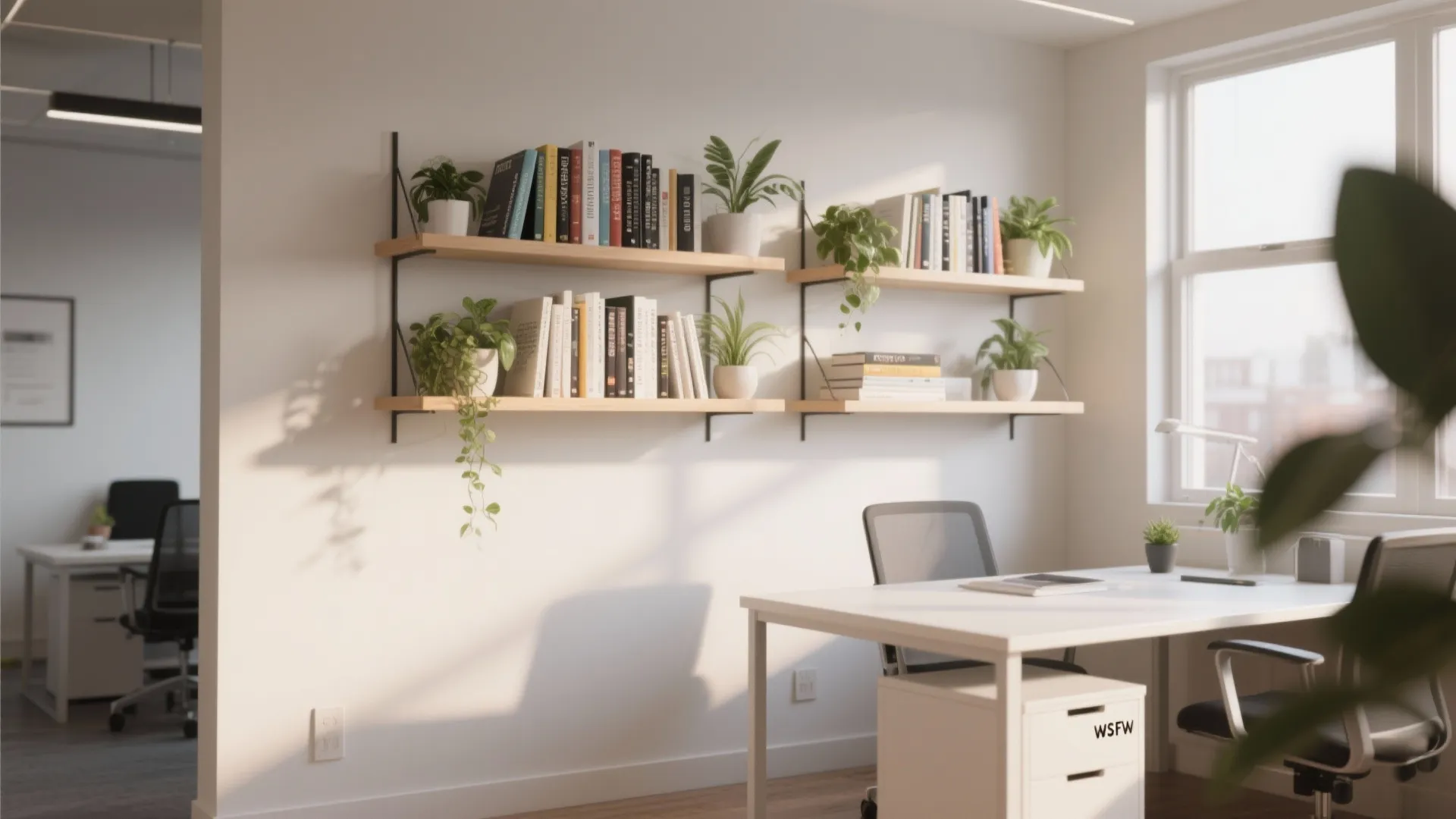 Floating shelves for vertical storage