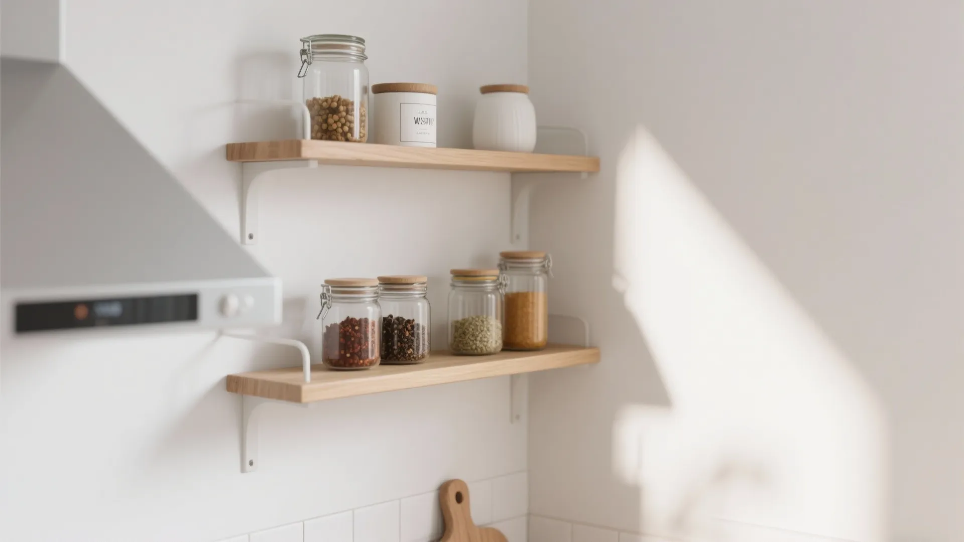 3. Floating Open Shelves