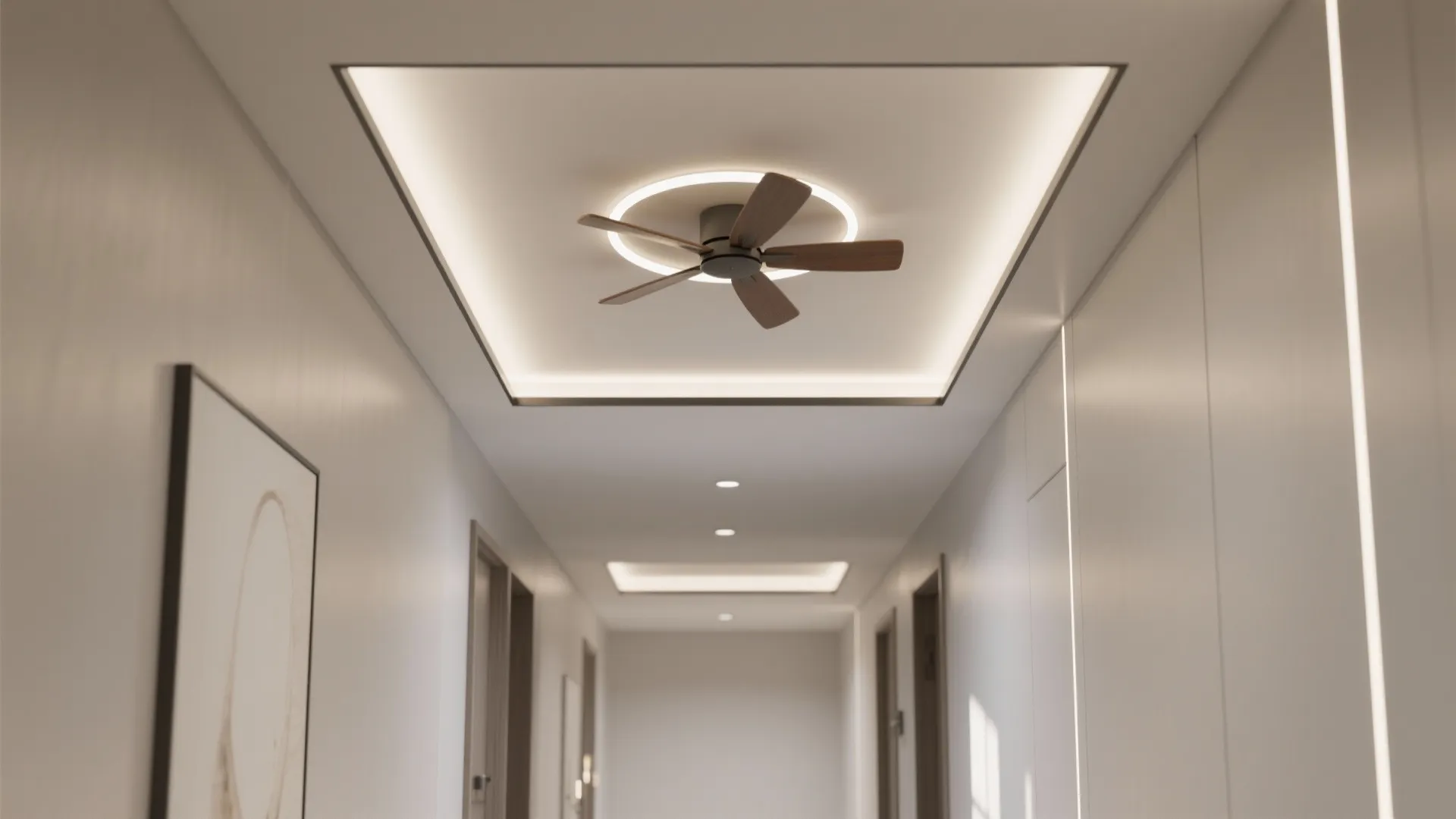 Sleek Floating Panel with Slot Diffuser Lighting