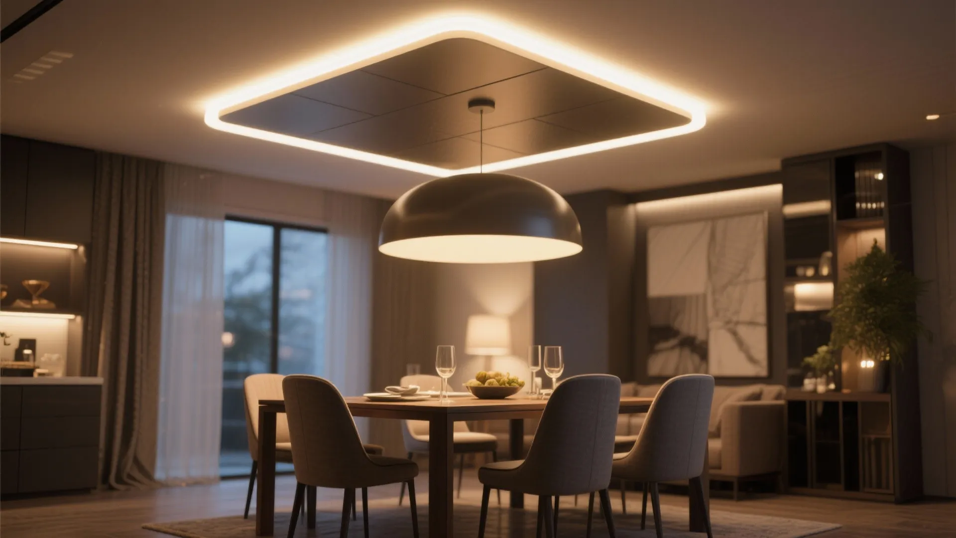 Floating Panel with Indirect Lighting