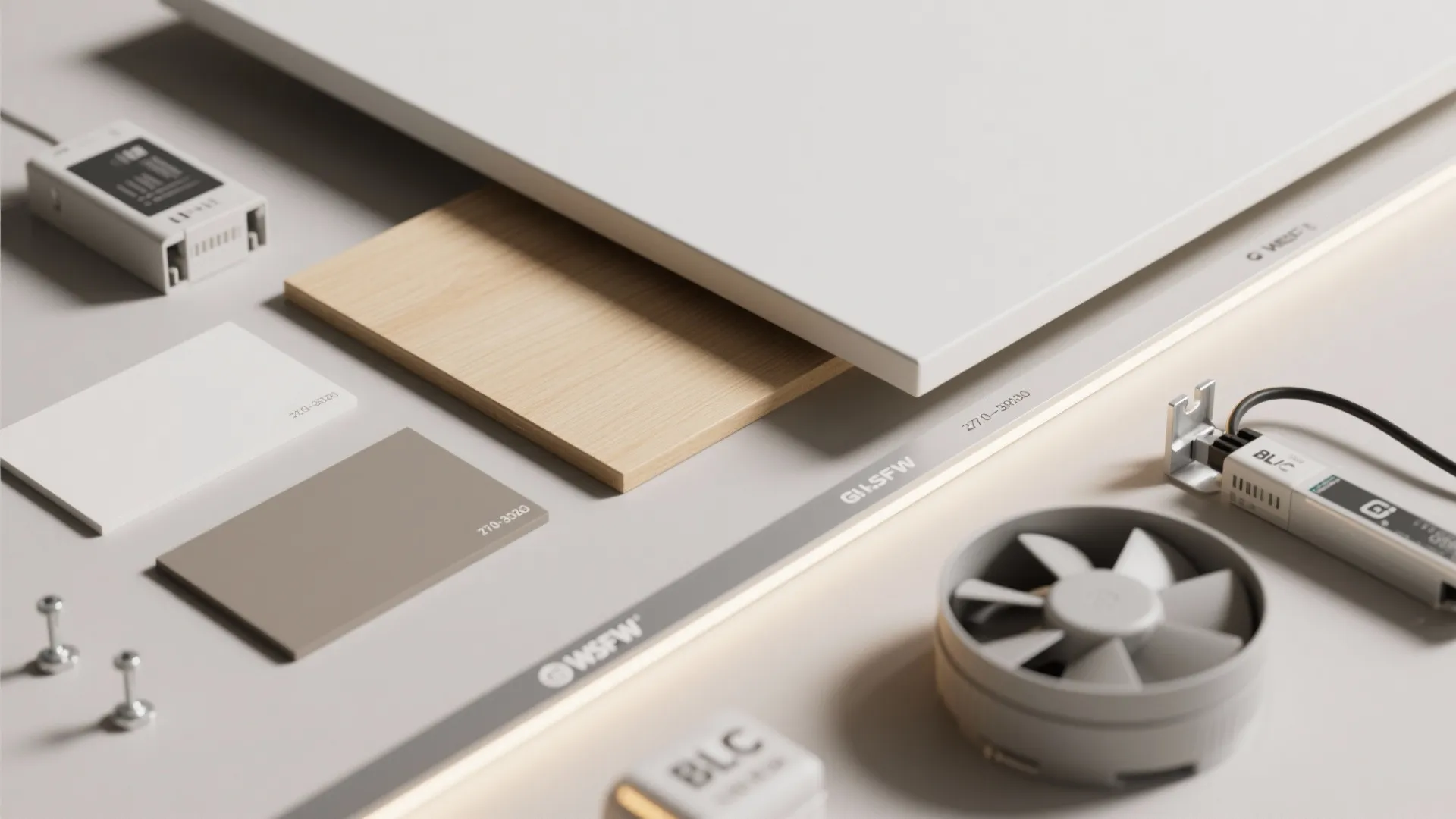 2) Dual Fan Islands in a Floating Panel