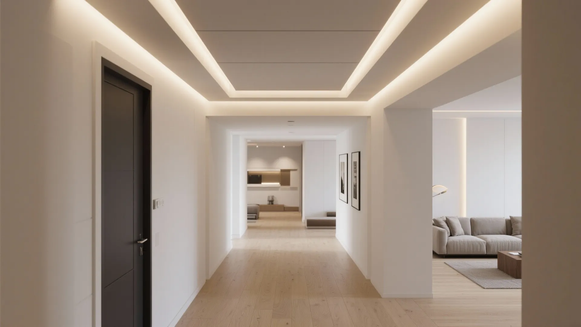 Floating Panel POP Ceiling with Hidden Wash