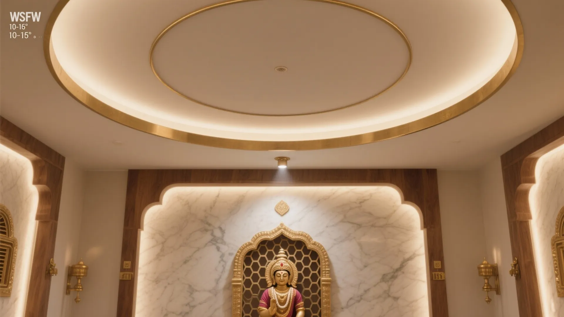 Floating Ring or Tranquil Centerpiece with Brass Accents