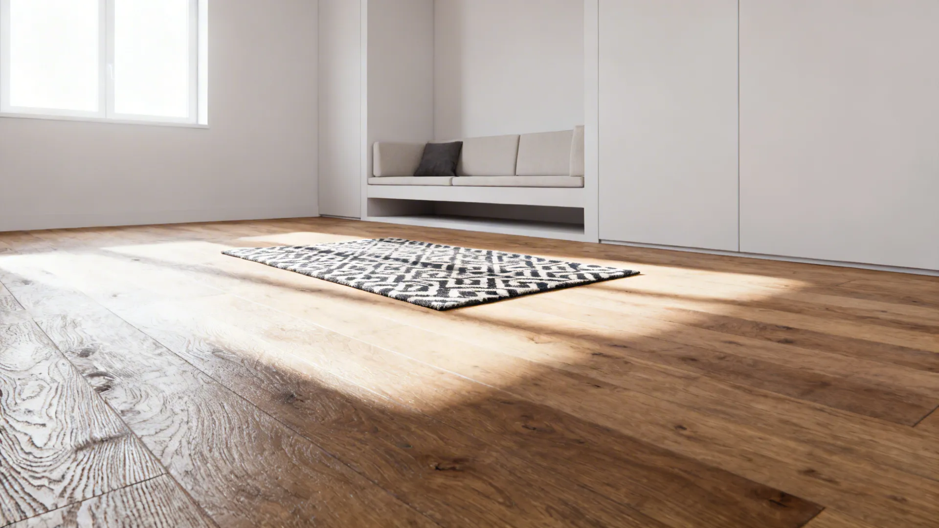 3. Floating Rug for Small Spaces