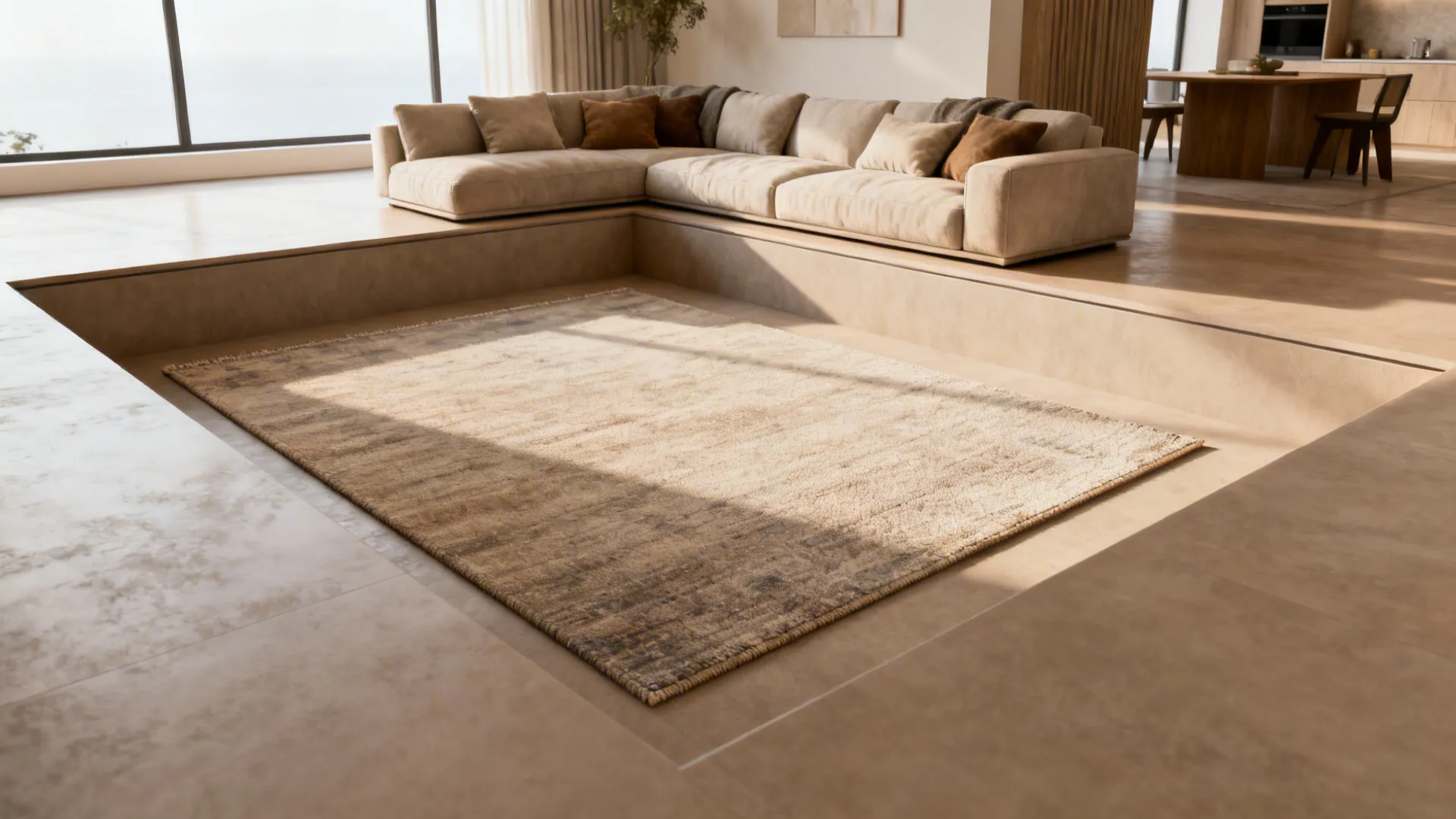 2. Use a Floating Rug Strategy