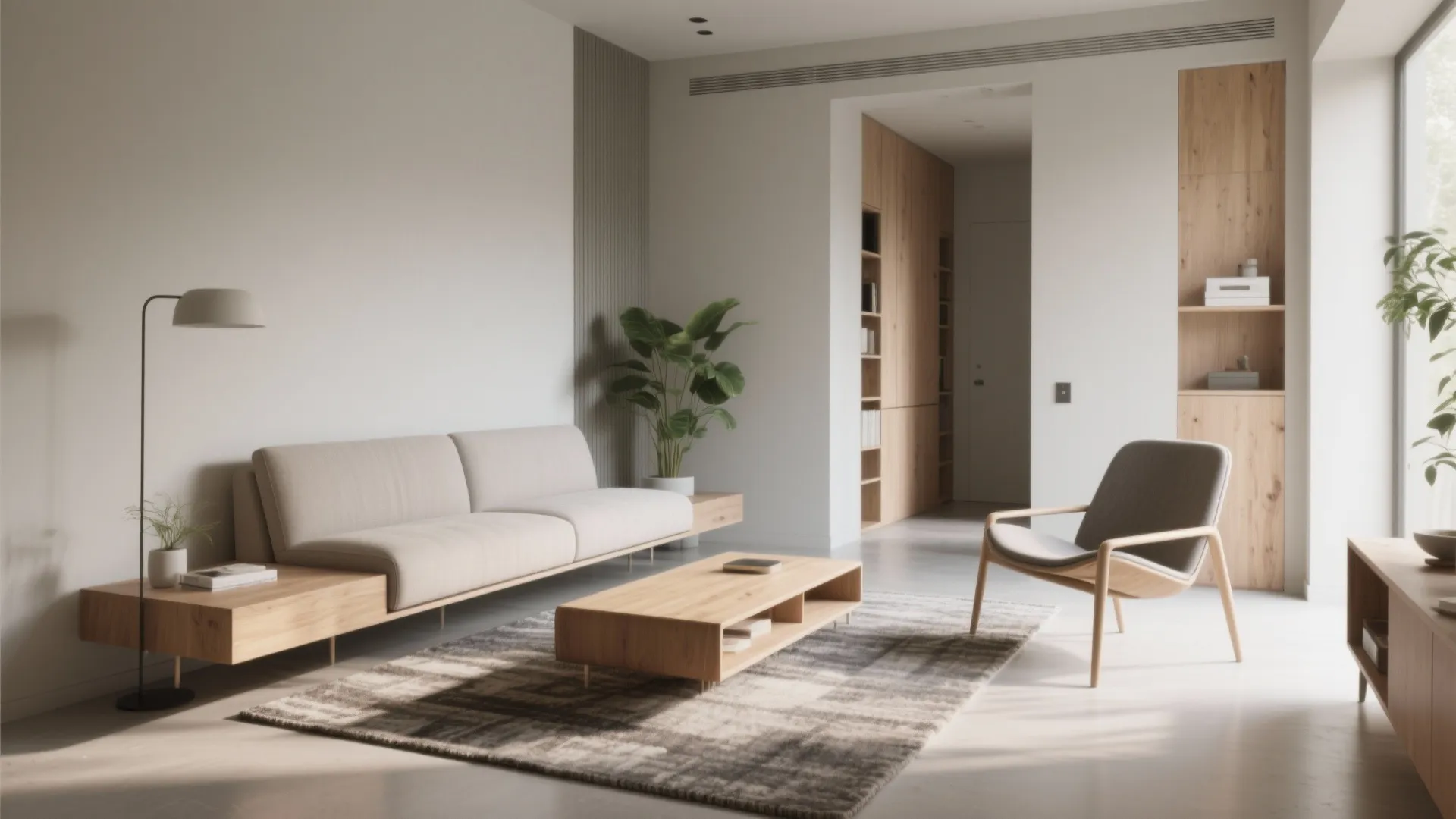 2. Floating pieces and narrow-scale seating