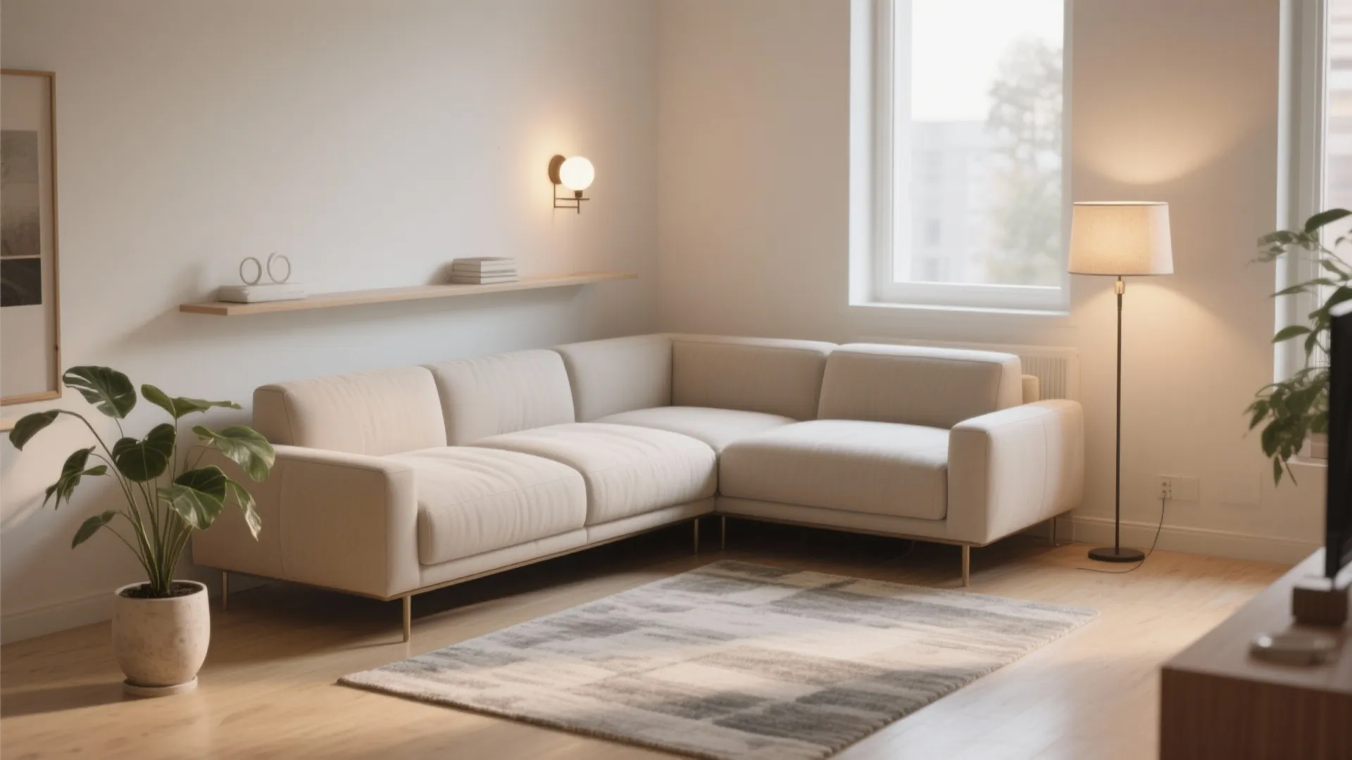 2. Float the sectional for better flow