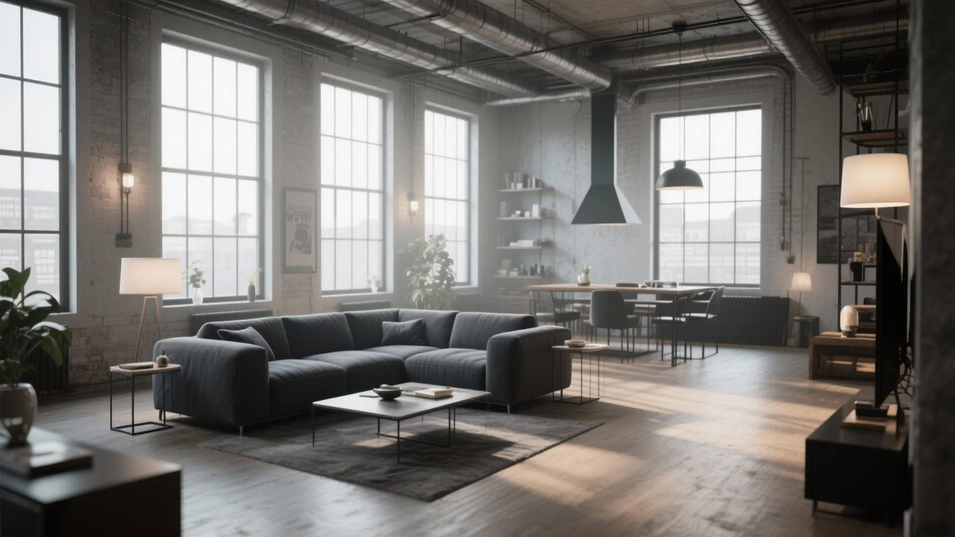 3. Floating Layout in an Open Floor Plan