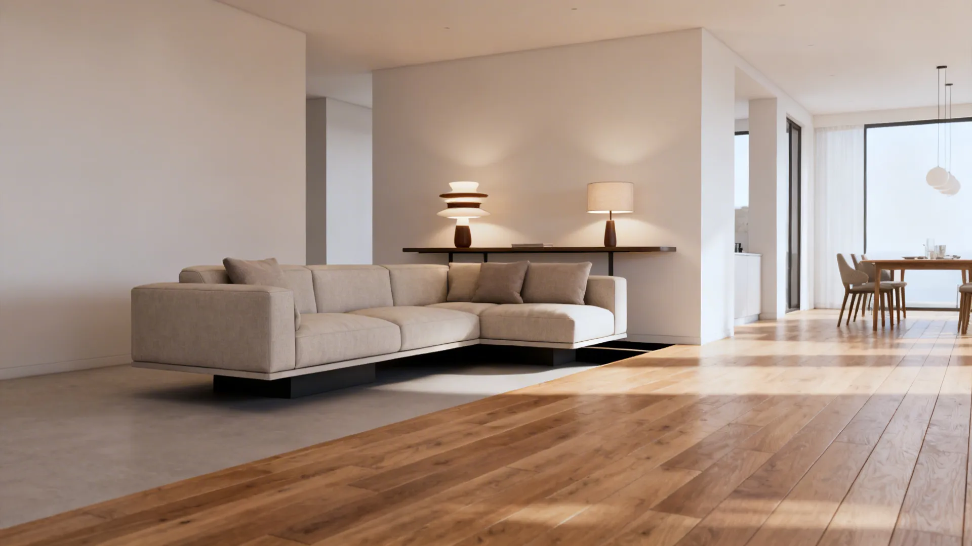 1. Floating Sectional to Define Zones