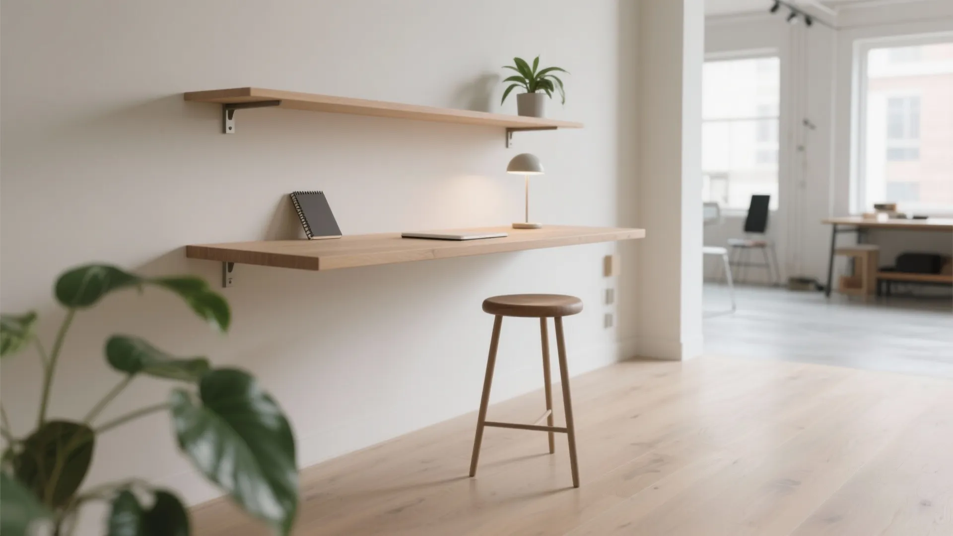 2. Floating Shelf-Table Hybrid