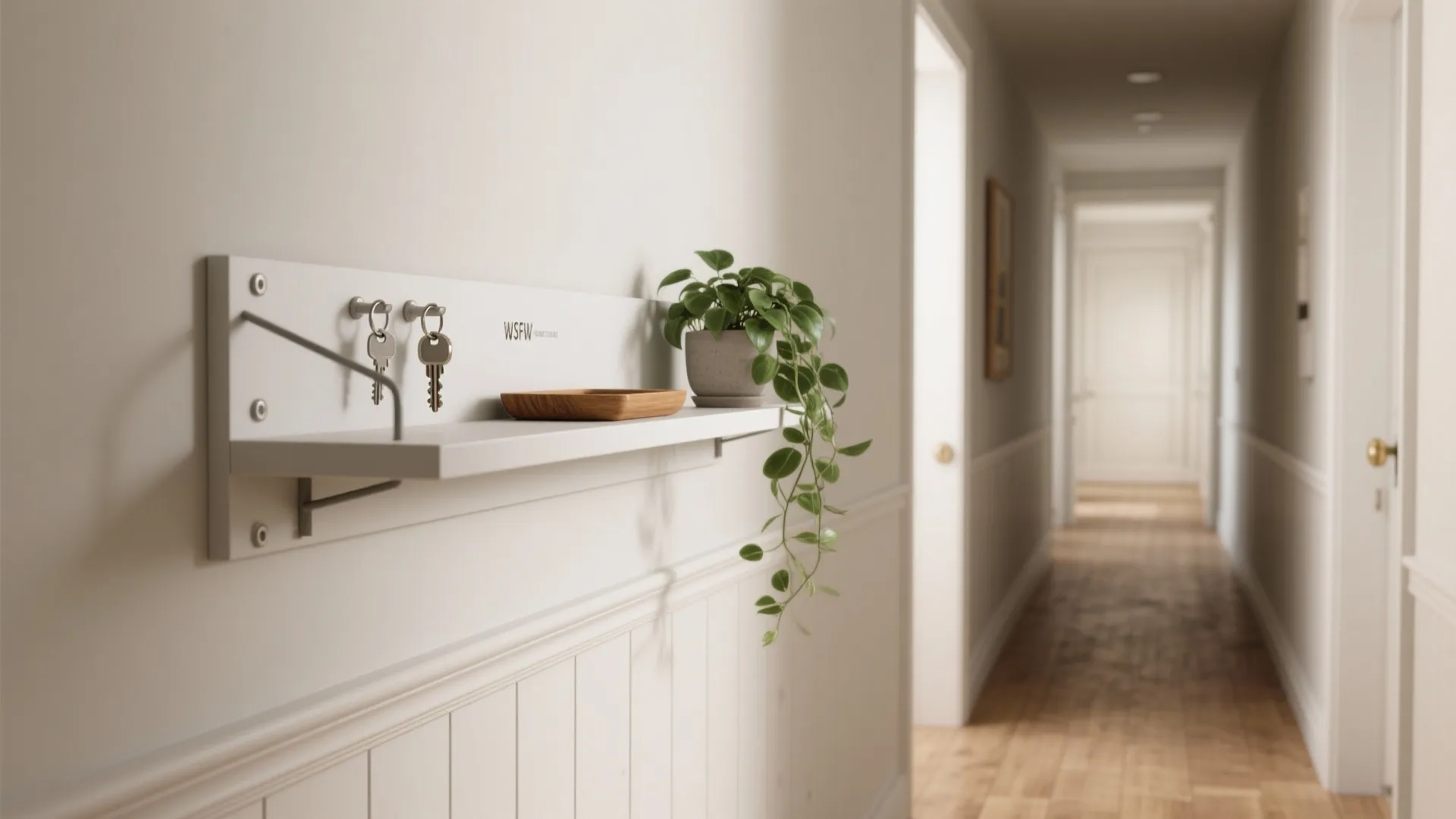 4. Floating Trim Shelves — Dual-Purpose Details