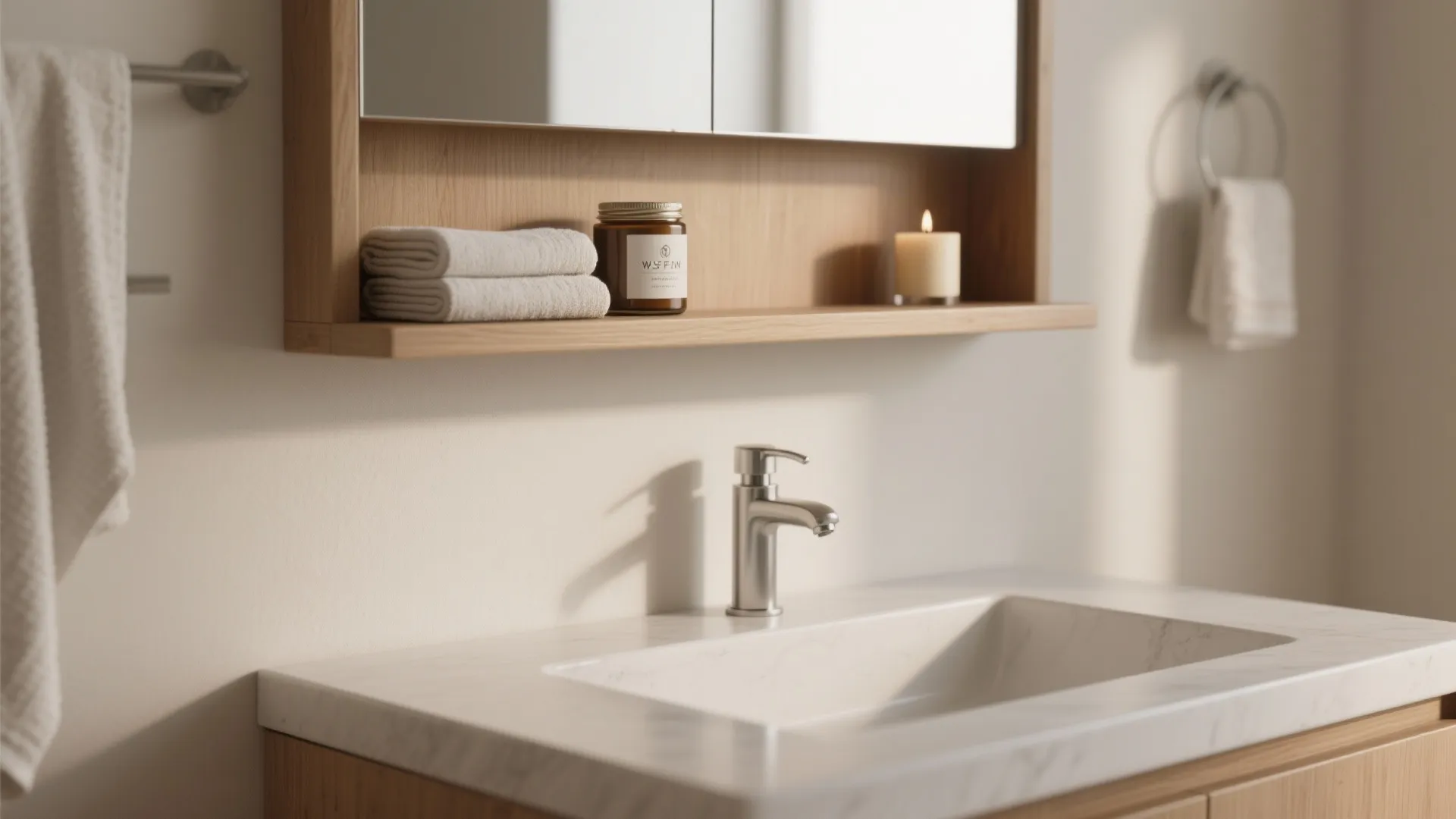 3. Floating Shelf & Vanity Combo