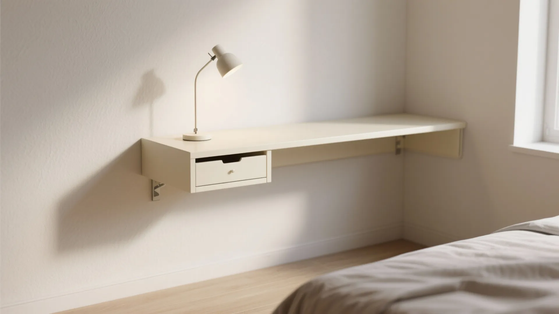 2. Floating Wall Shelf + Small Drawer