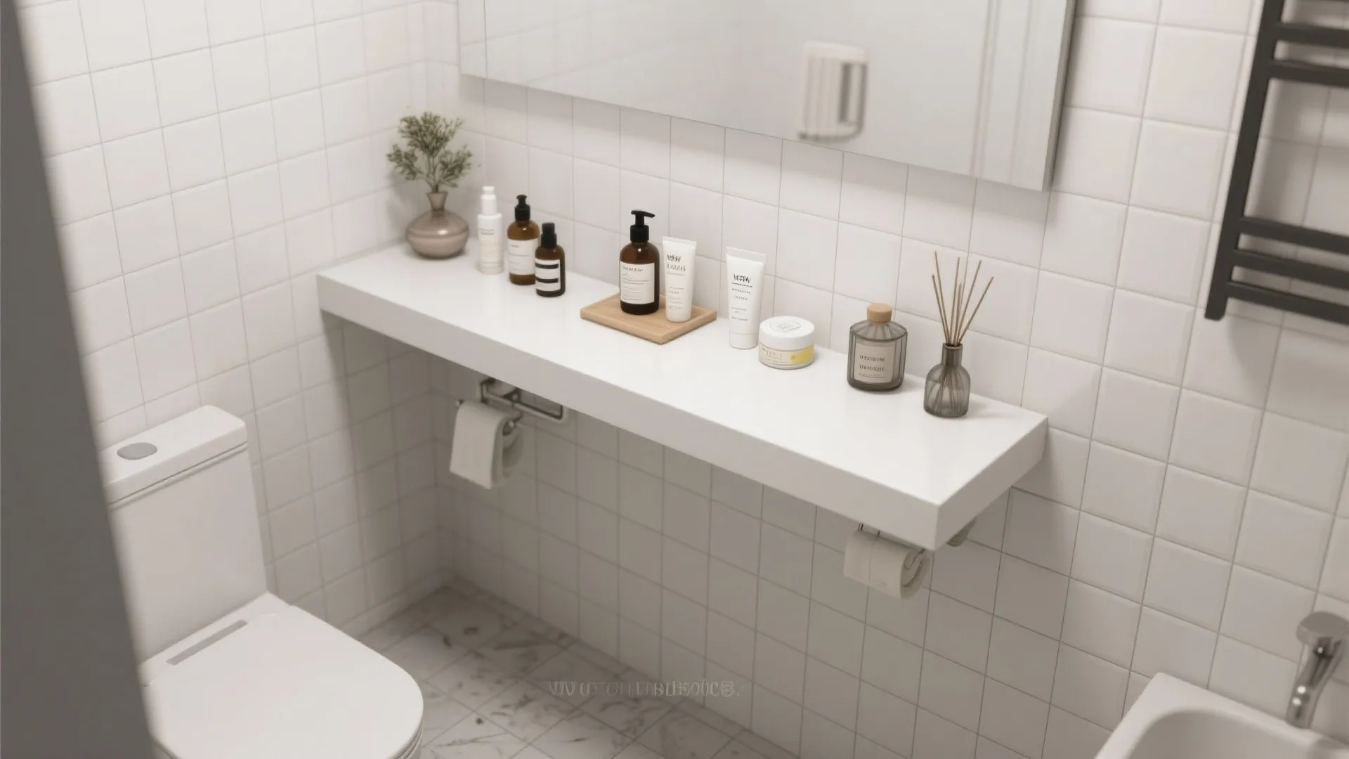 2. Floating Shelf Table