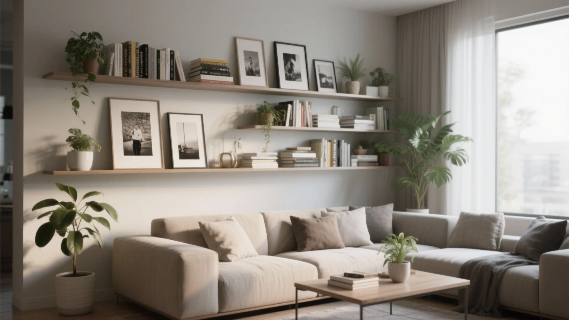 Floating Shelf Photo Display