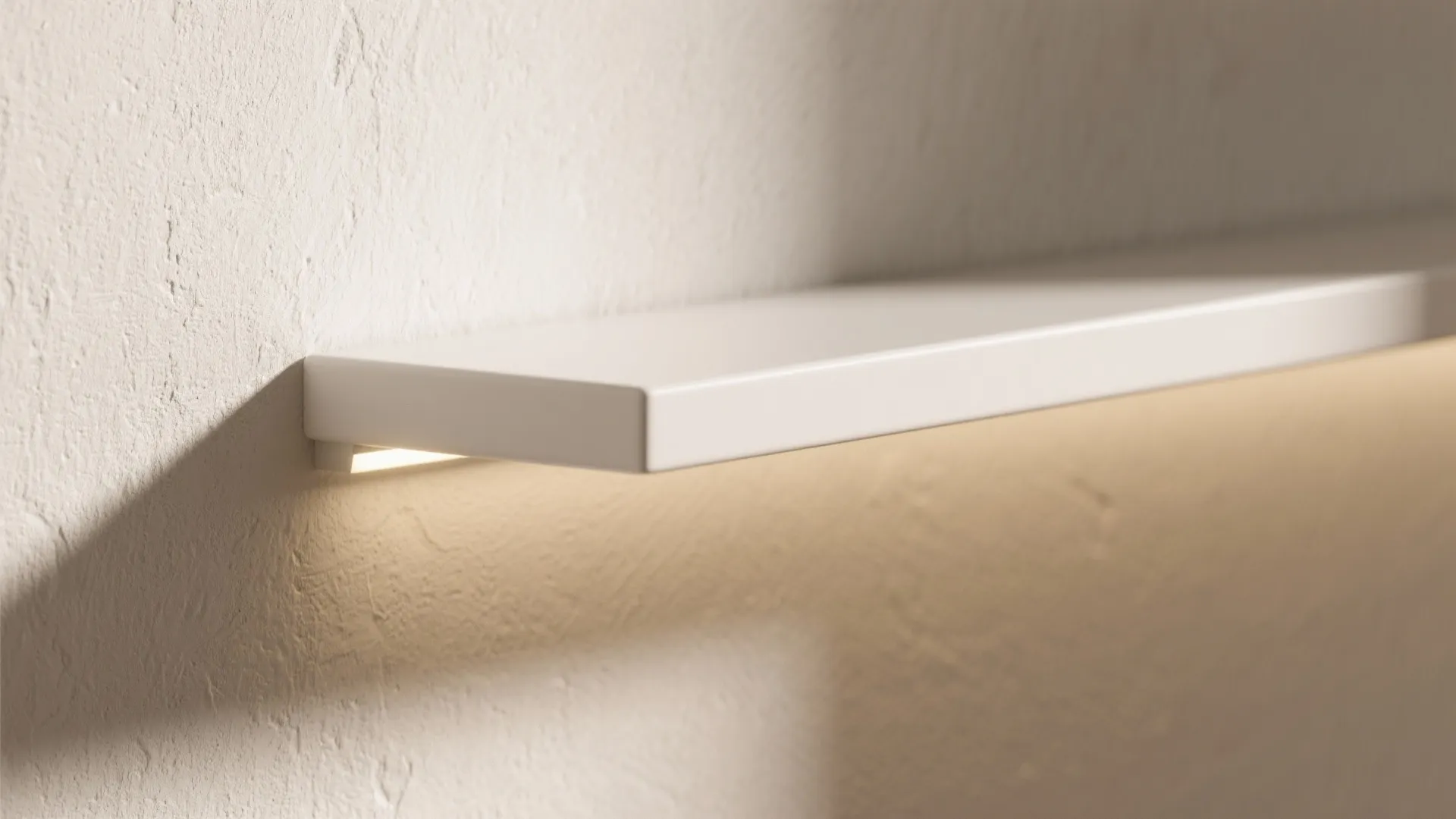 Floating shelves with tonal styling