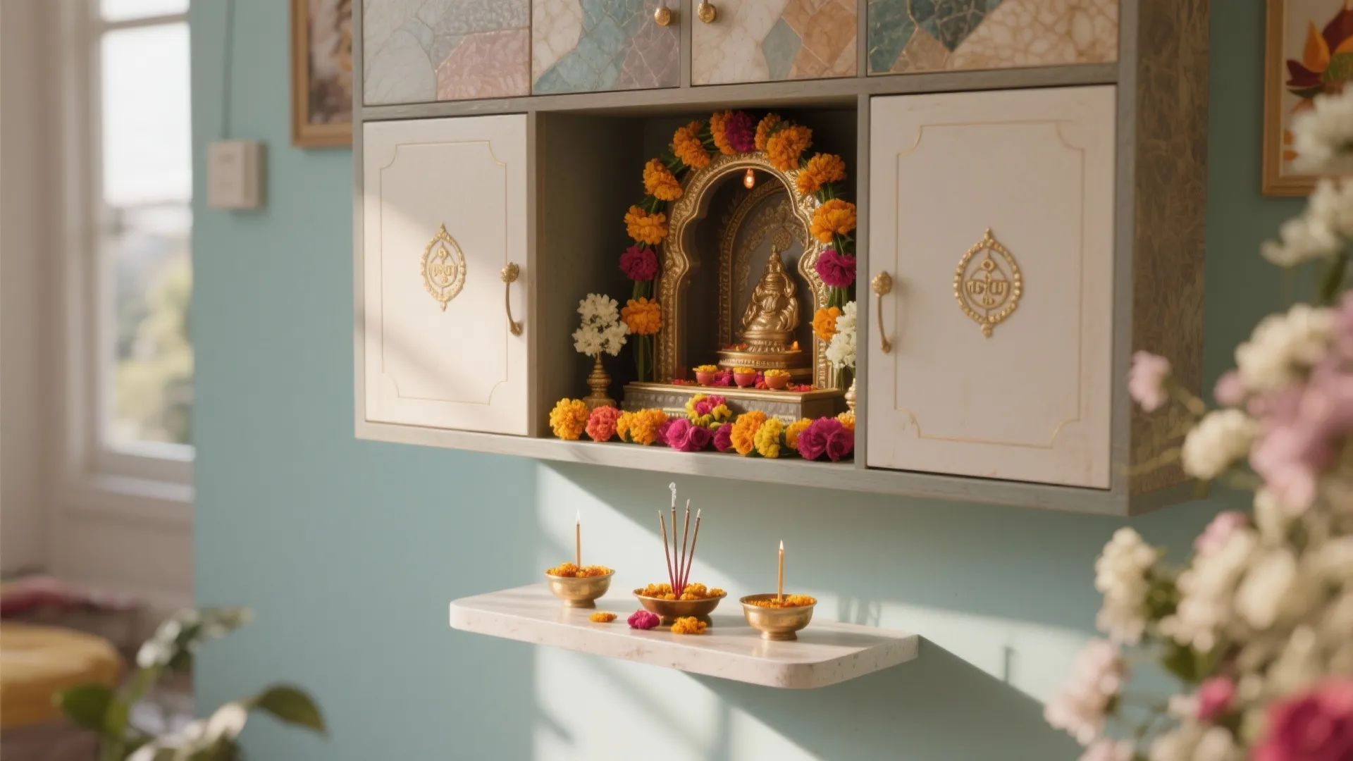 Floating Shelf Mandir