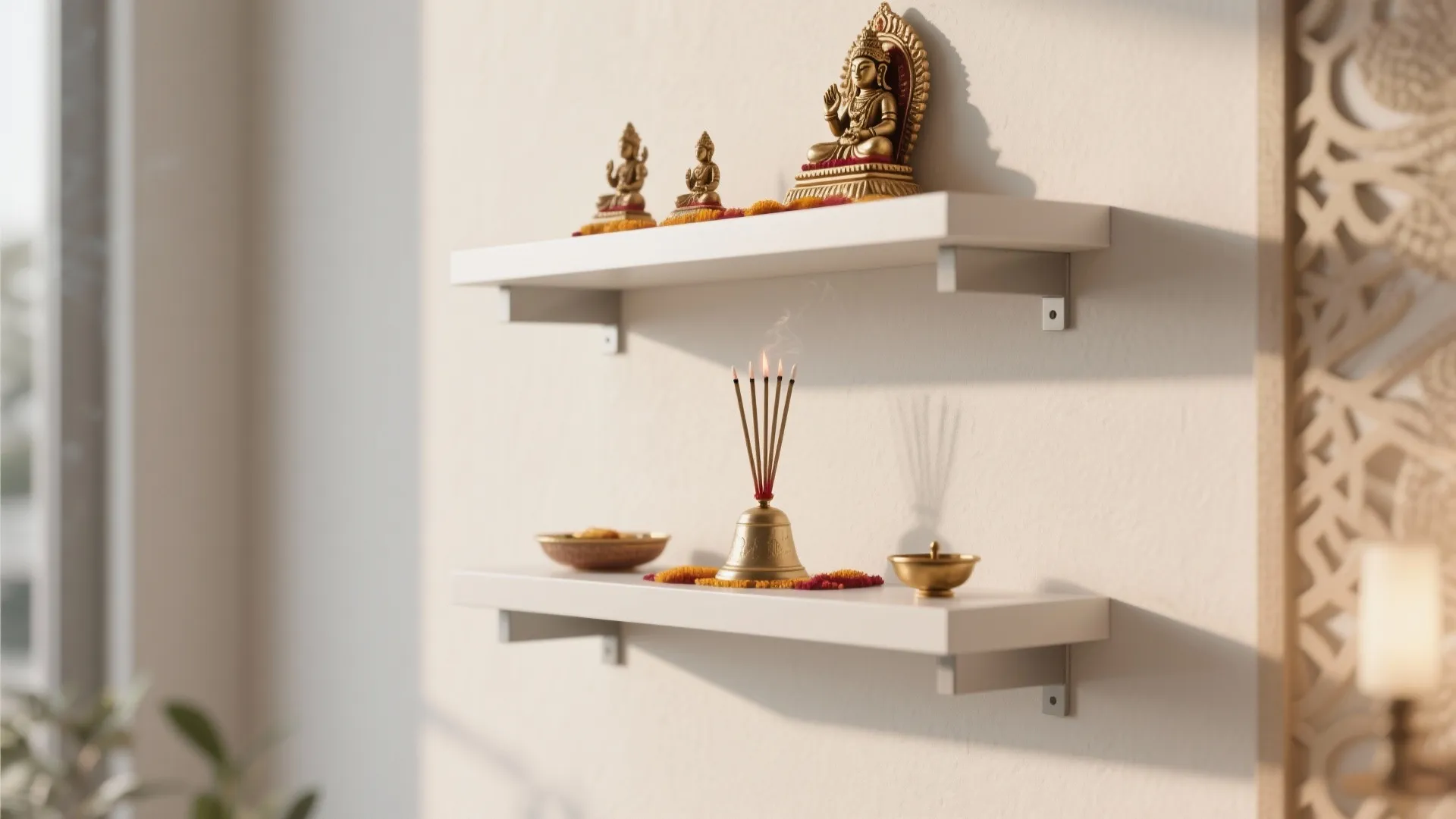 Floating Wall Shelf Mandir